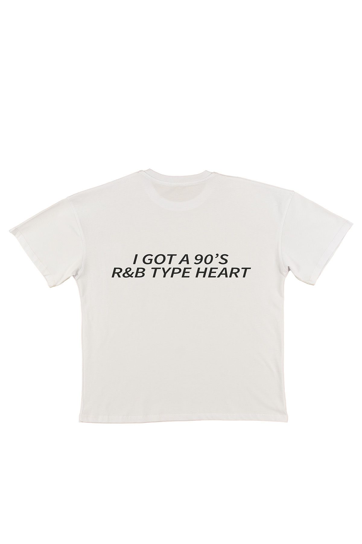 urbvn R&B Baskılı Beyaz Oversize T-shirt