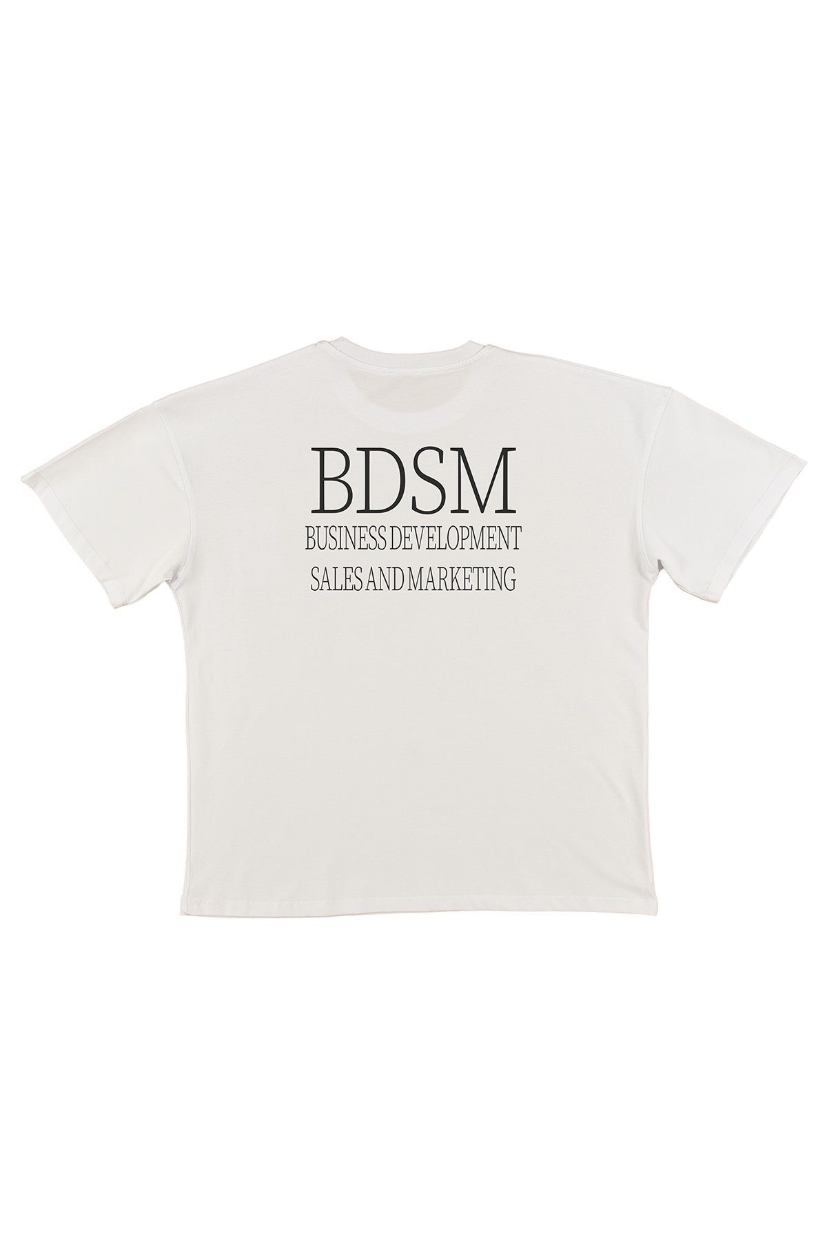 urbvn BDSM Baskılı Beyaz Oversize T-shirt