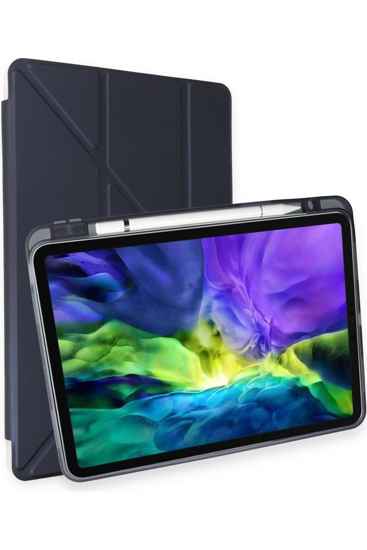 Zentico iPad Air 11 10.9 Inç Air 4 5 6 2020 2022 2024 Kılıf Tri Folding Standlı Kalem Bölmeli