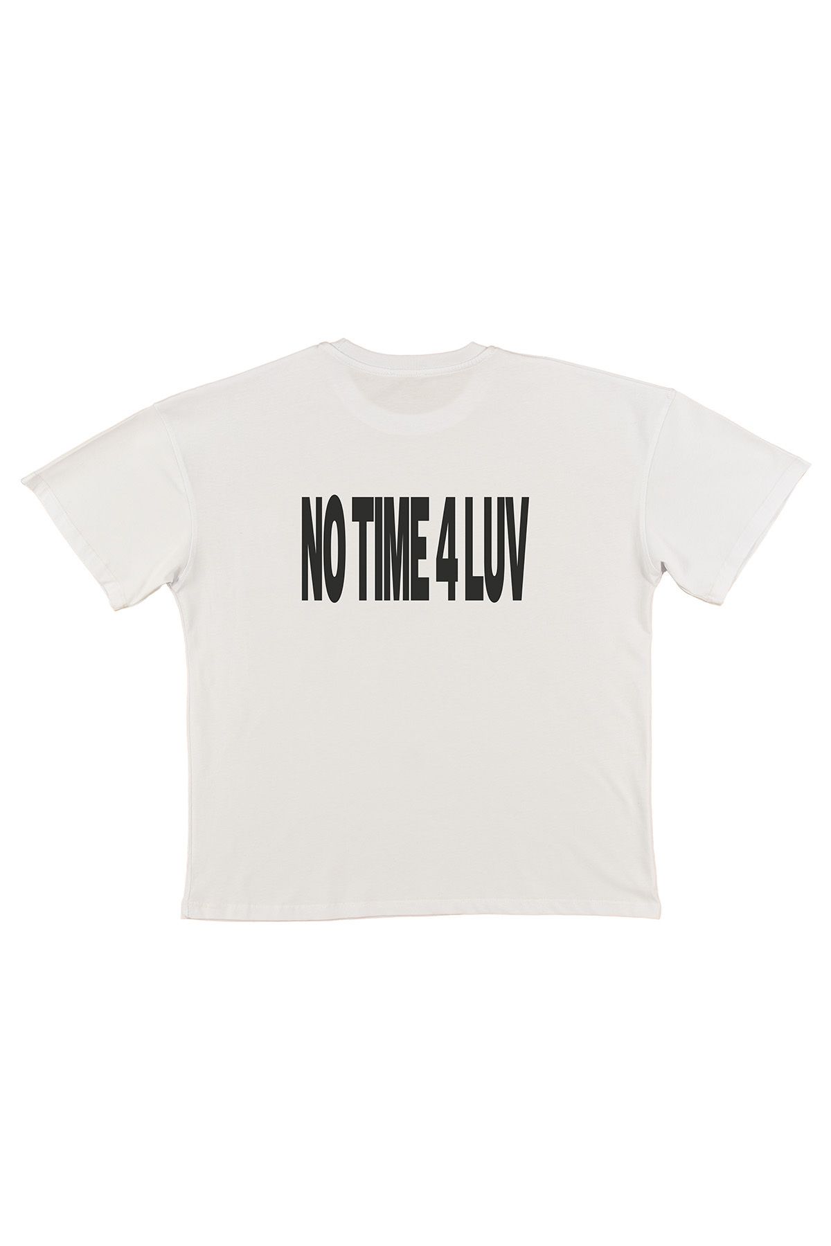 urbvn LUV Baskılı Beyaz Oversize T-shirt