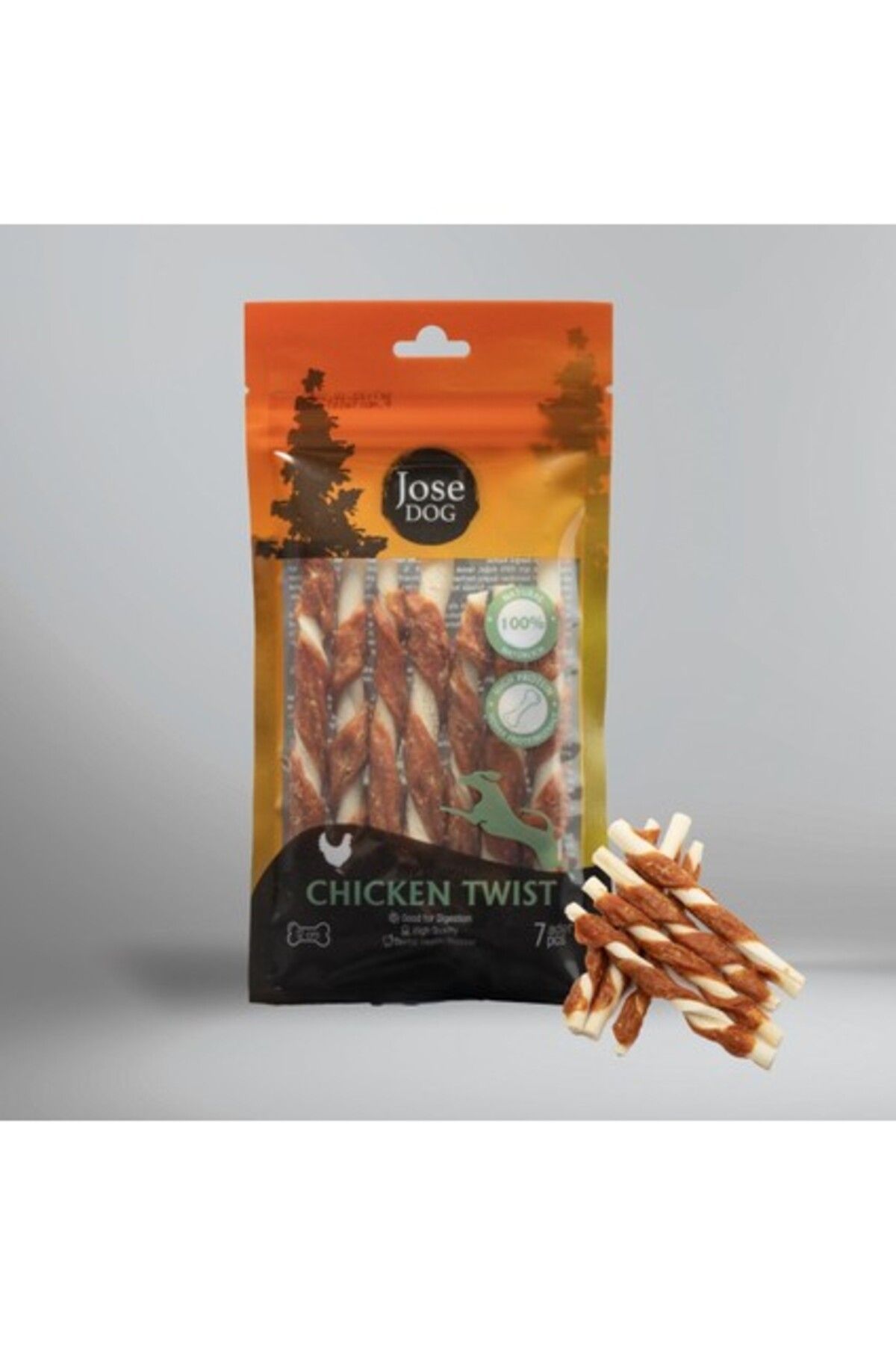 Orqinel Oripet Chicken Twist 12 cm 7 Li Et Sargı Burgu Çubuk