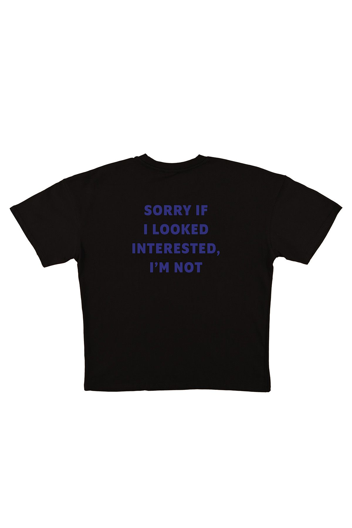 urbvn Sorry Baskılı Siyah Oversize T-shirt