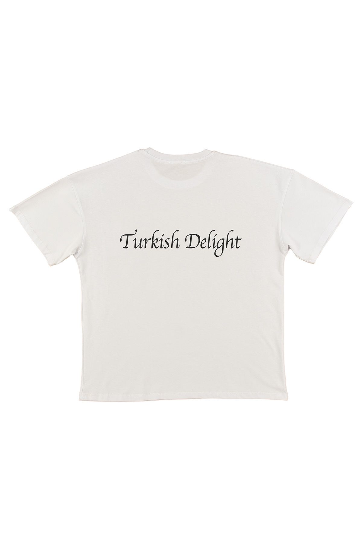 urbvn Turkish Delight Baskılı Beyaz Oversize T-shirt