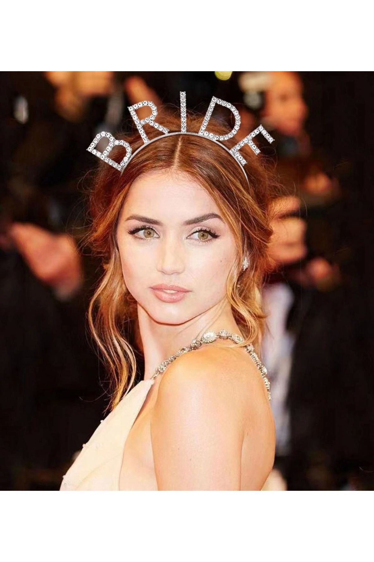 TTT Bekarlığa Veda Kristal Taşlı Gümüş Bride Tacı