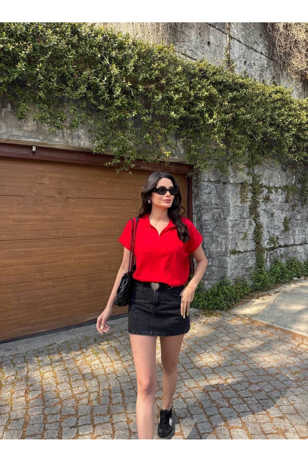 Ware Kadın Sıfır Kol Yarasa T-Shirt