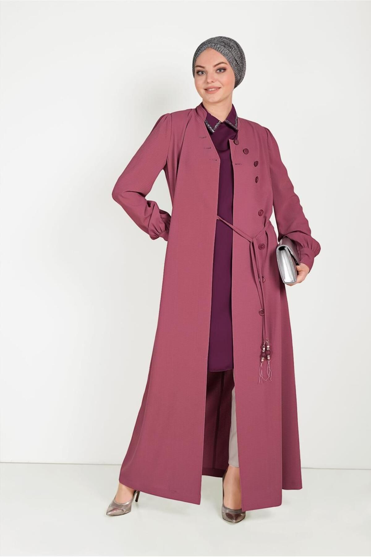 Alvina-10184 Model Judge Collar Buttoned Shade 2