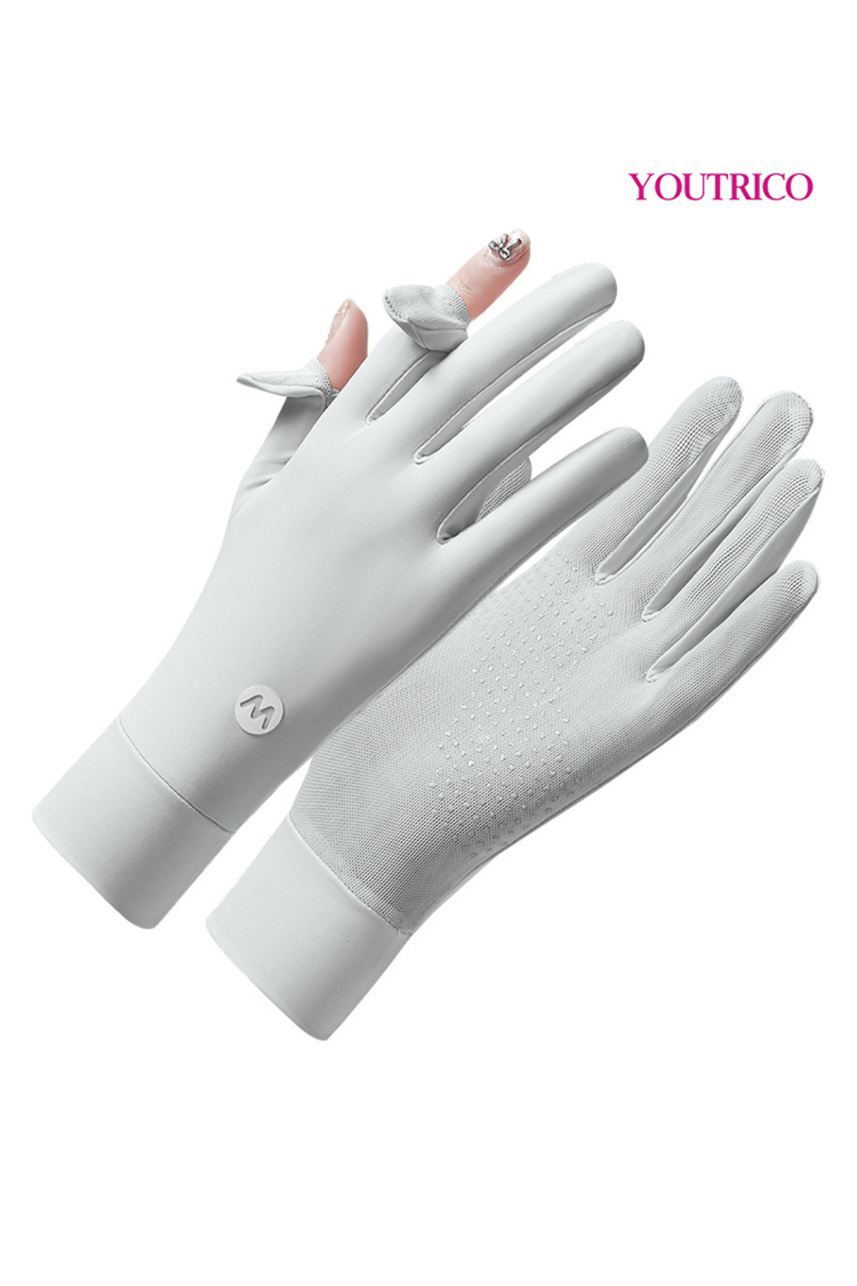 Youtrico-Sun Protection Gloves Summer Cycling Fingerless Gloves For Driving Spf50 High Protection 8