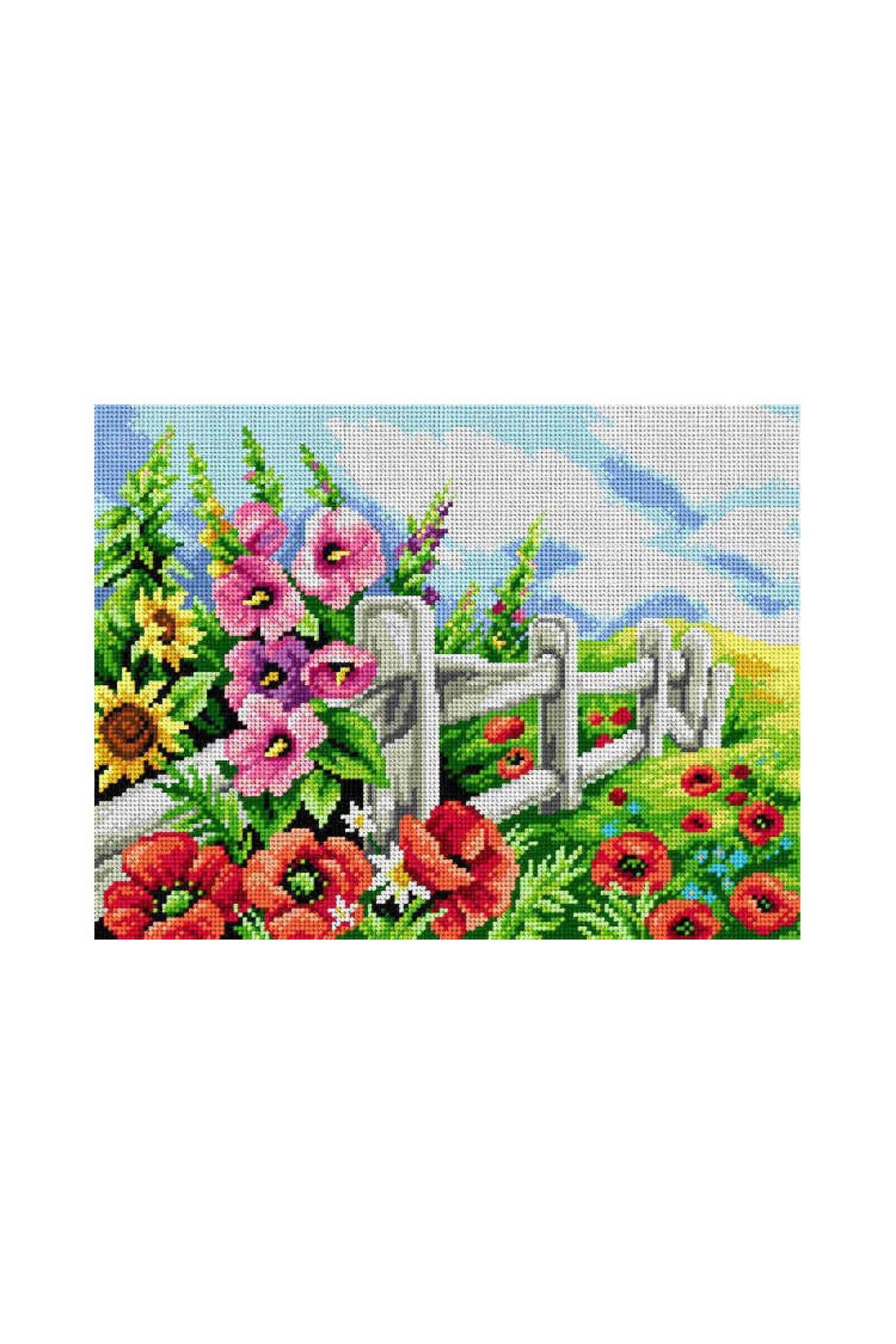 Orchidea Baskılı Goblen Çitteki Çiçekler 2583 30*40 cm