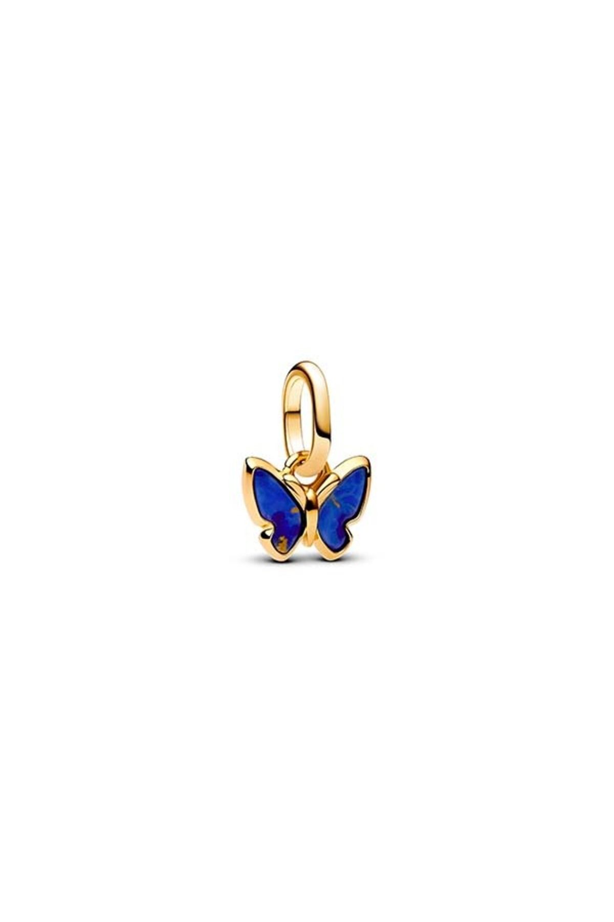 Pandora Mavi Kelebek Mini Sallantılı Charm