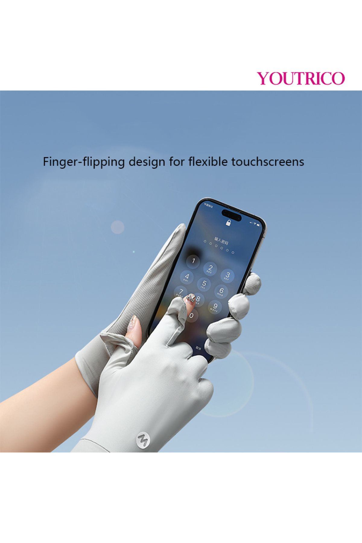 Youtrico-Sun Protection Gloves Summer Cycling Fingerless Gloves For Driving Spf50 High Protection 5