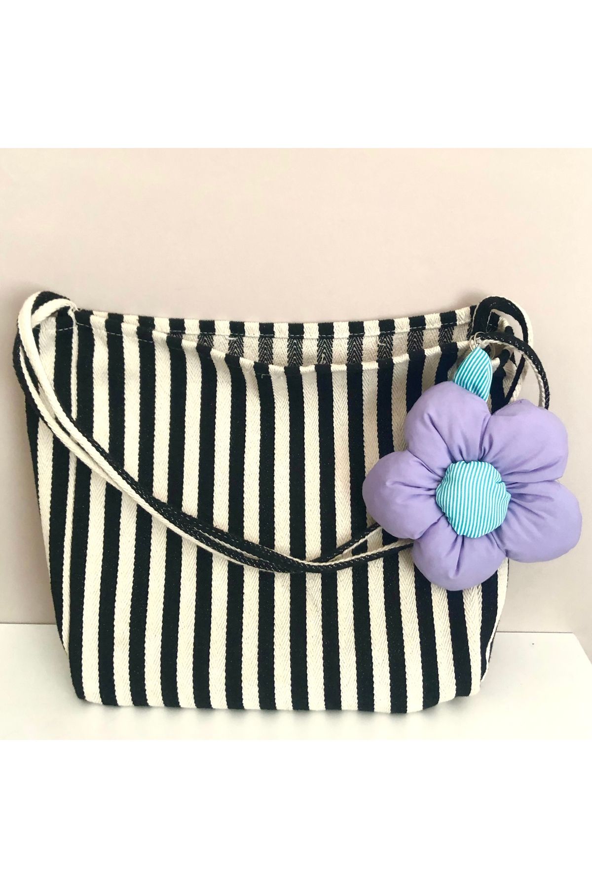 zakun design Çiçek charm anahtarlık, peluş çiçek çanta aksesuarı