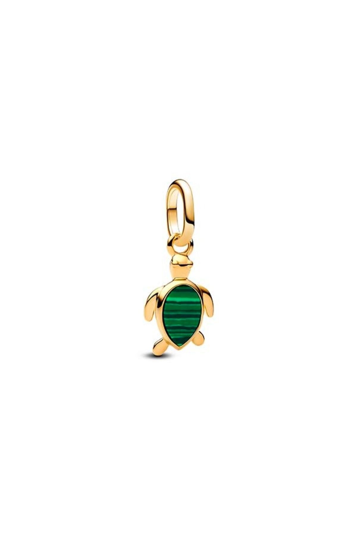 Pandora Yeşil Kaplumbağa Mini Sallantılı Charm