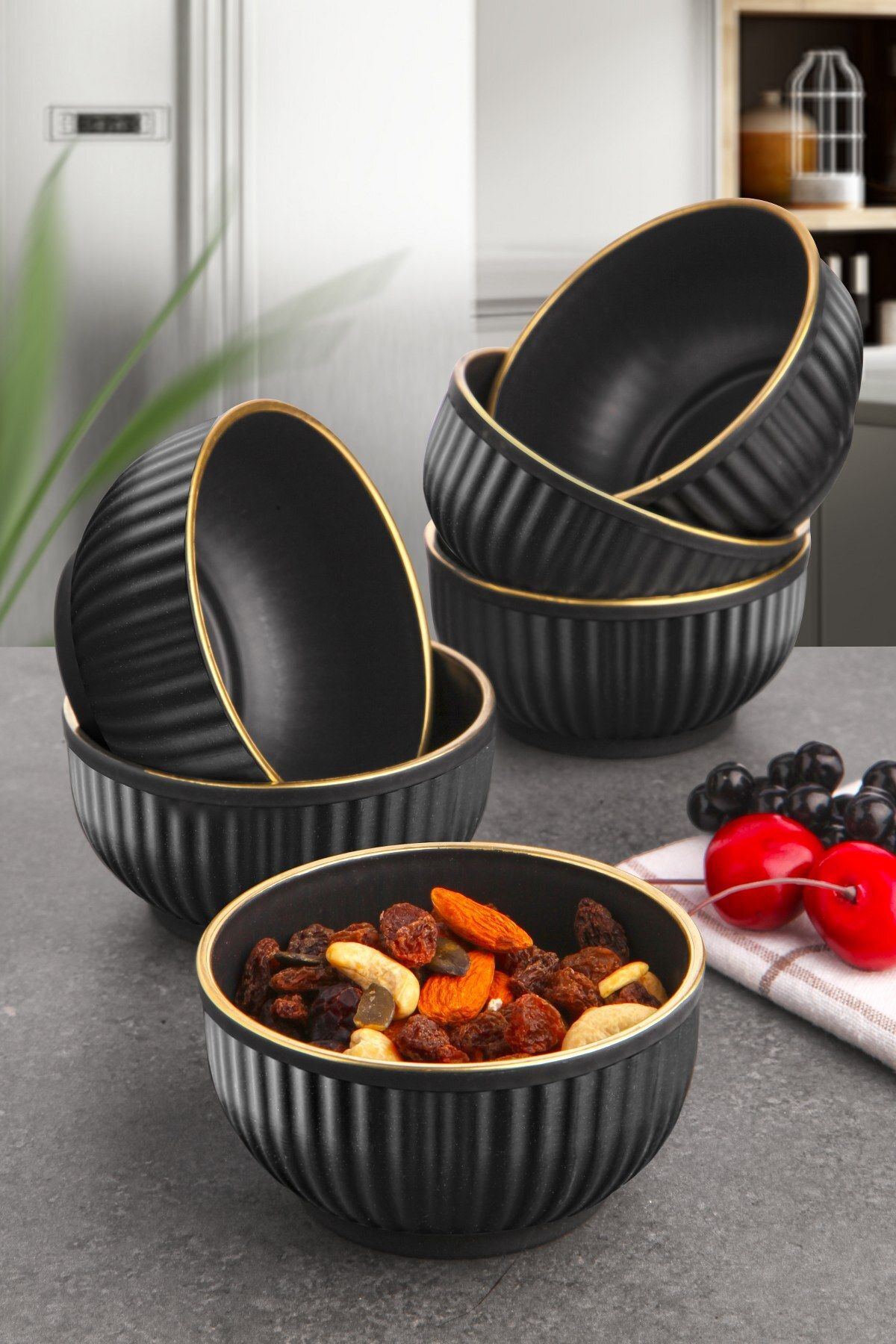 Queen’s Kitchen 6 Adet Yaldızlı Plastik Çerezlik Kase