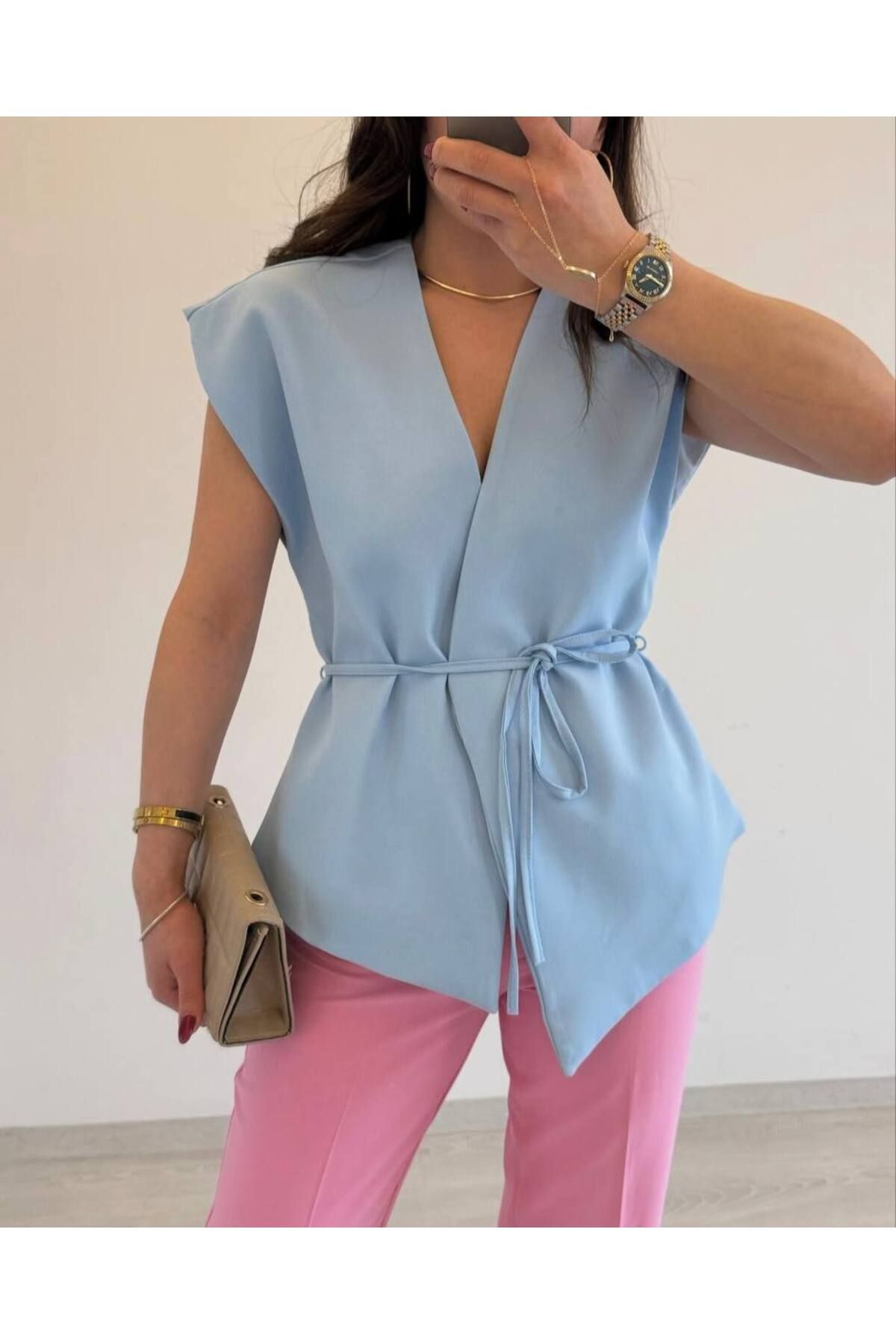 Büşra Yılmaz Boutique Kadın bağlamalı yelek