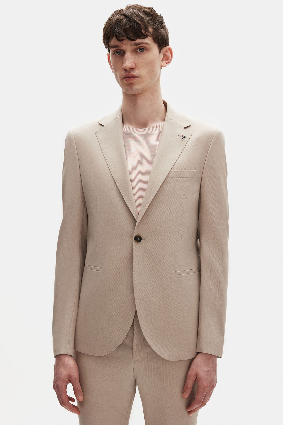 Tween Slim Fit Bej Takim Elbise