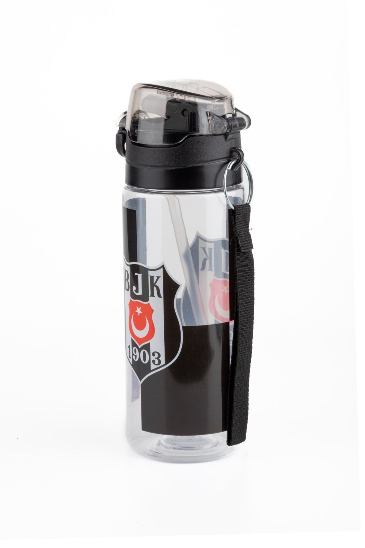 Beşiktaş "BJK 1903 Lisanslı Taraftar Matara - 500 ml Pipetli Kapaklı Su Şişesi"