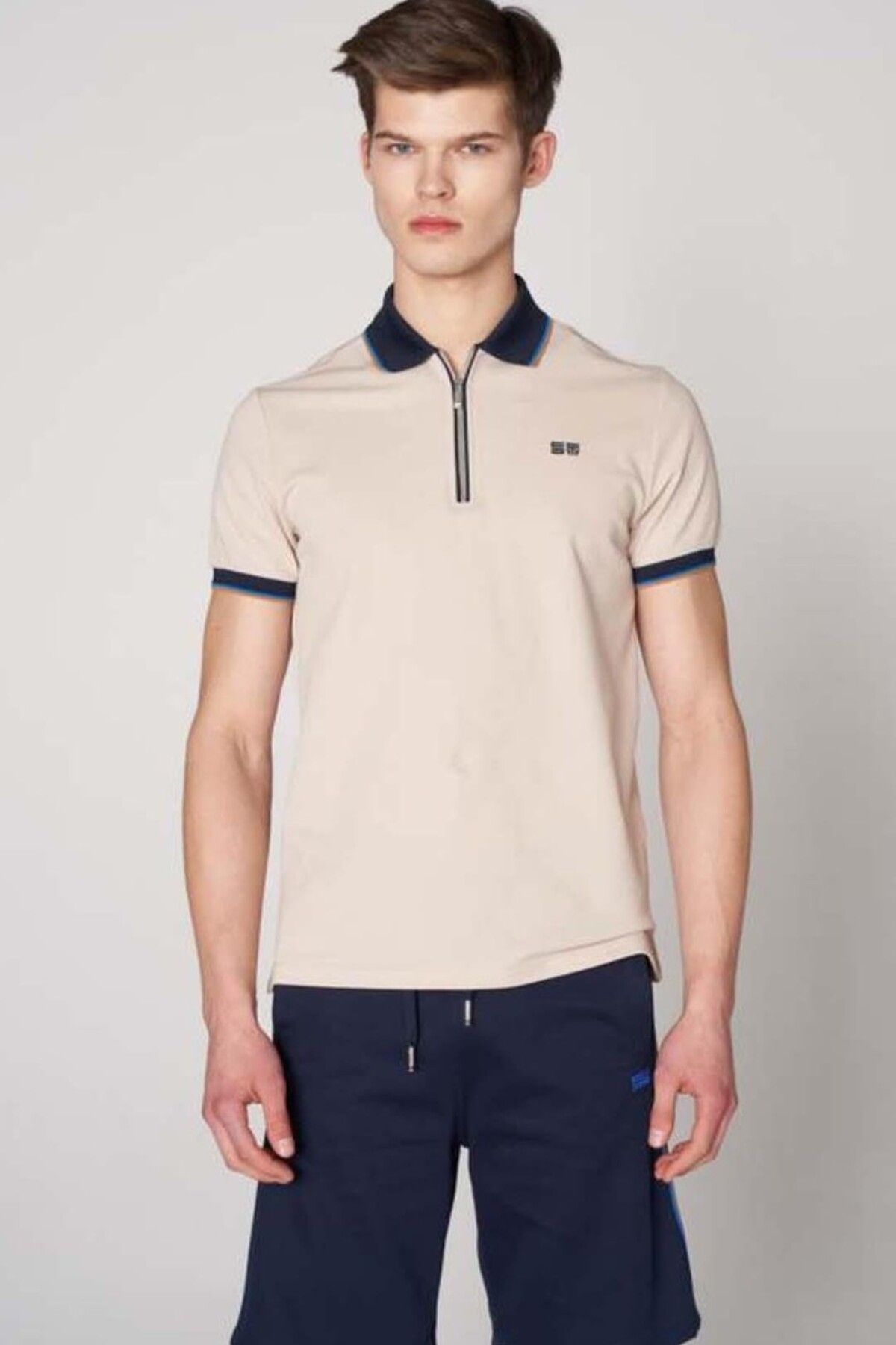 SPORTEMPT Polo Yaka Fermuarlı Erkek Pamuk T-shirt