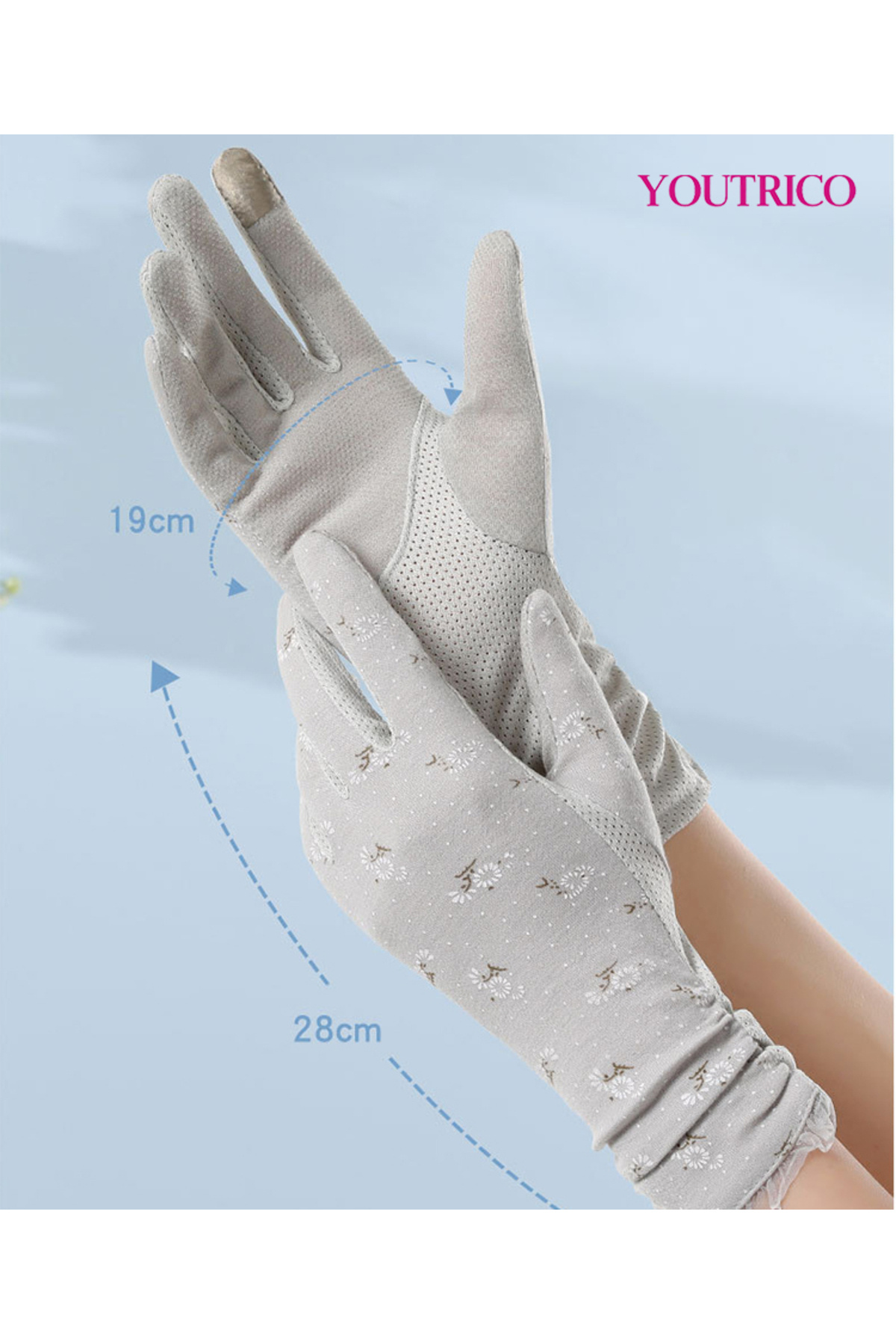 Youtrico-Sun Protection Gloves Summer Cycling Fingerless Gloves For Driving Spf50 High Protection 5