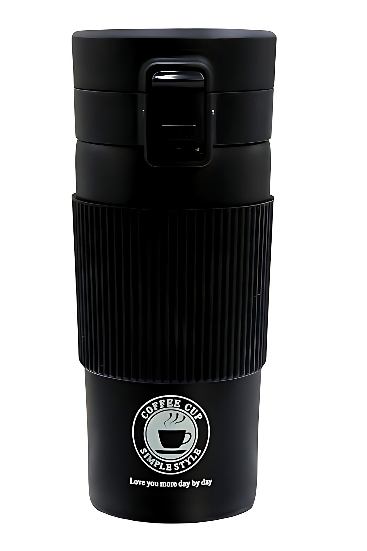 Biki-Travel Coffee Mug, Thermal Insulated, Stainless Steel - 350 ml / Black Color 1