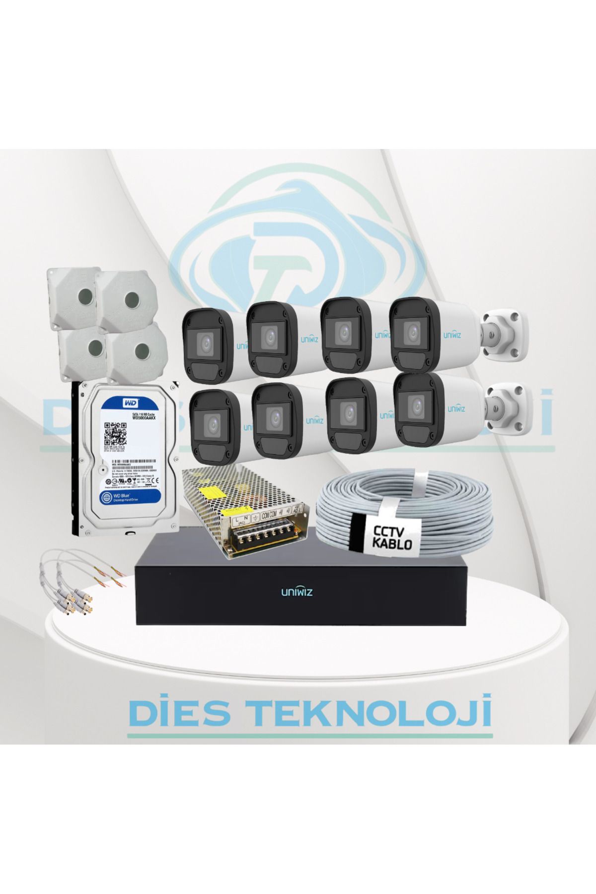UNIWIZ 8 Kameralı Uniwiz set (1TB)