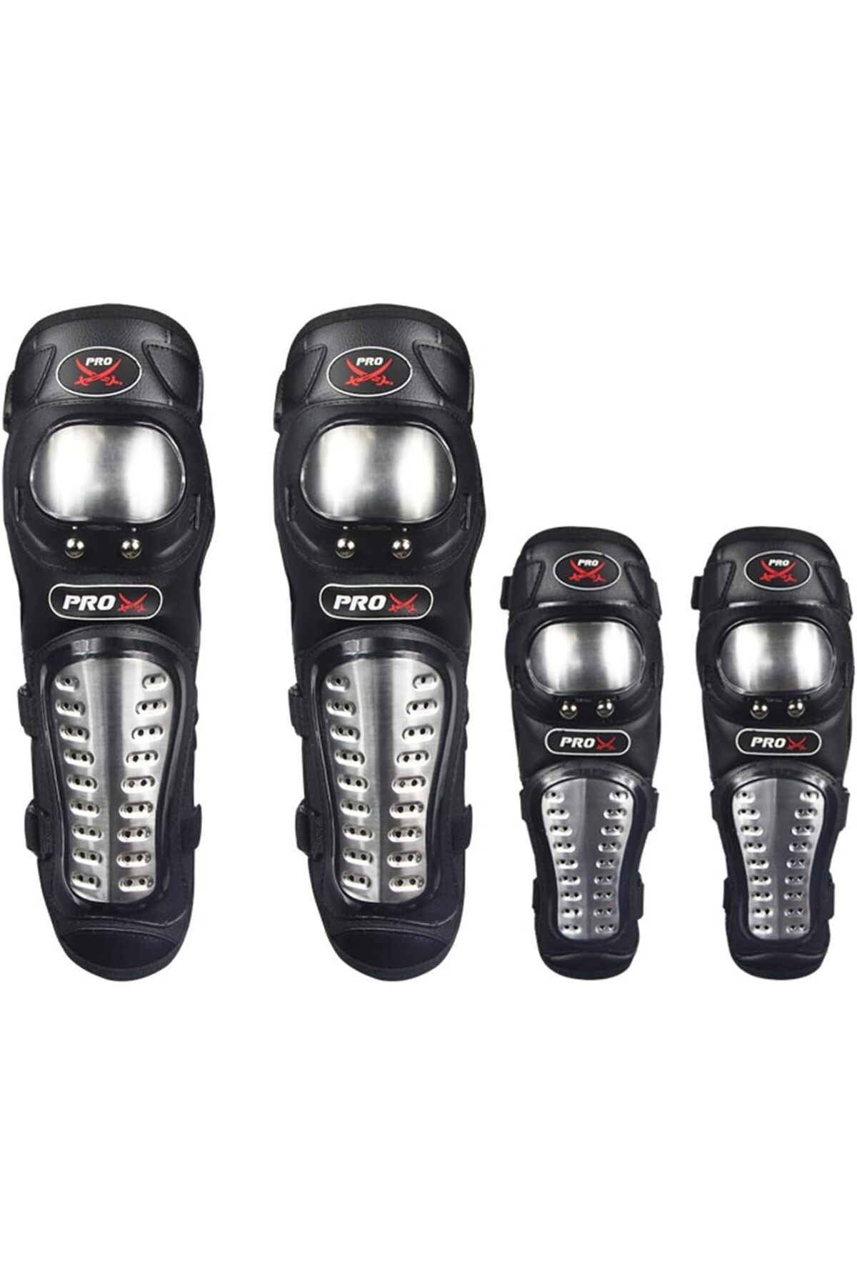 Generic Motosiklet Dizlik Paslanmaz Çelik  Uyumlu Moto Dirsek Motokros Yarışı Koruyucu Donanım Koruyucu
