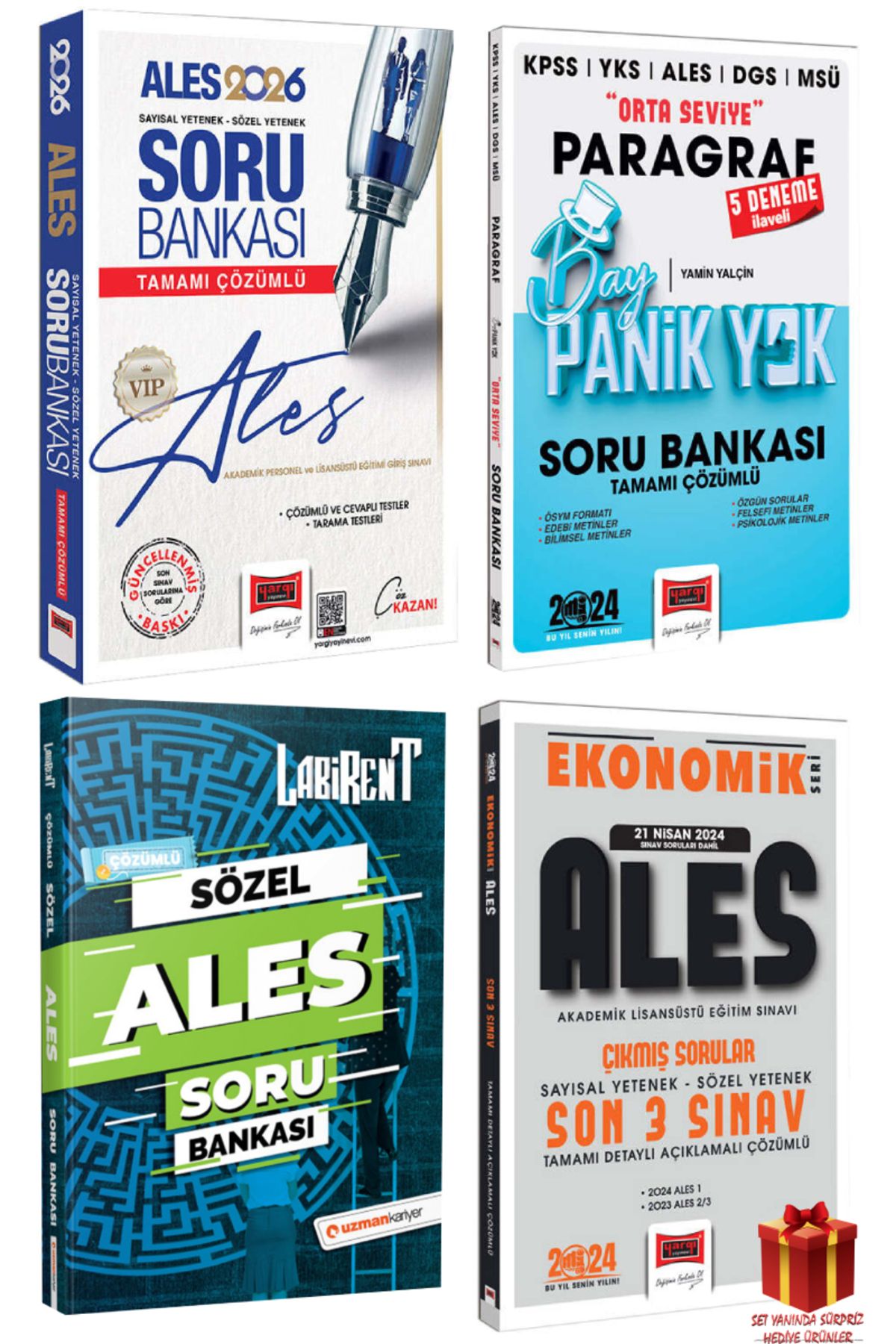 Yargı Yayınları 2026 Yargı Ales Soru Bankası+Ales Paragraf Soru Bankası+Ales Sözel SB+Ales Çıkmış Sorular