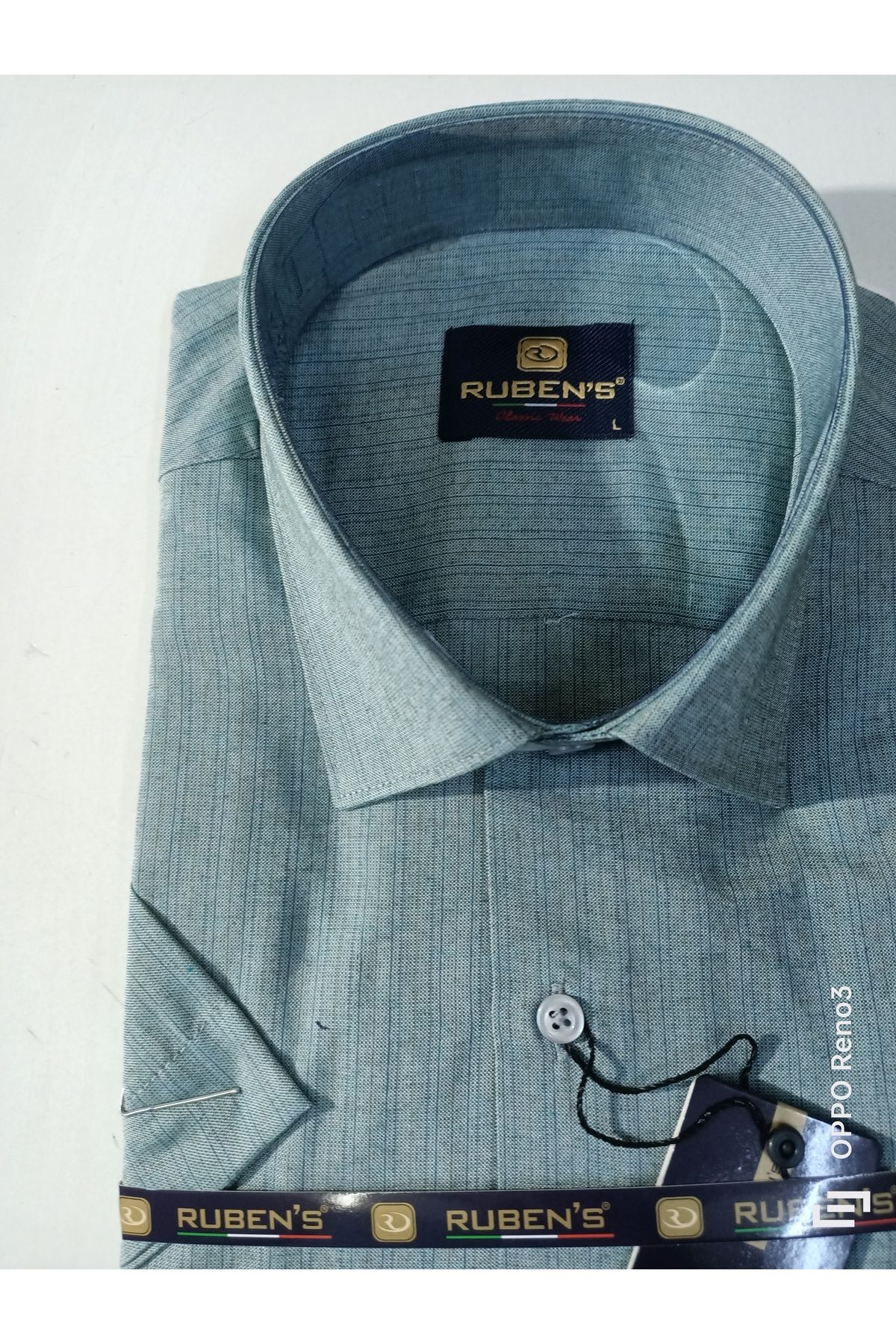 RUBENS GÖMLEK-Classic Short Sleeve Single Pocket Shirt 3