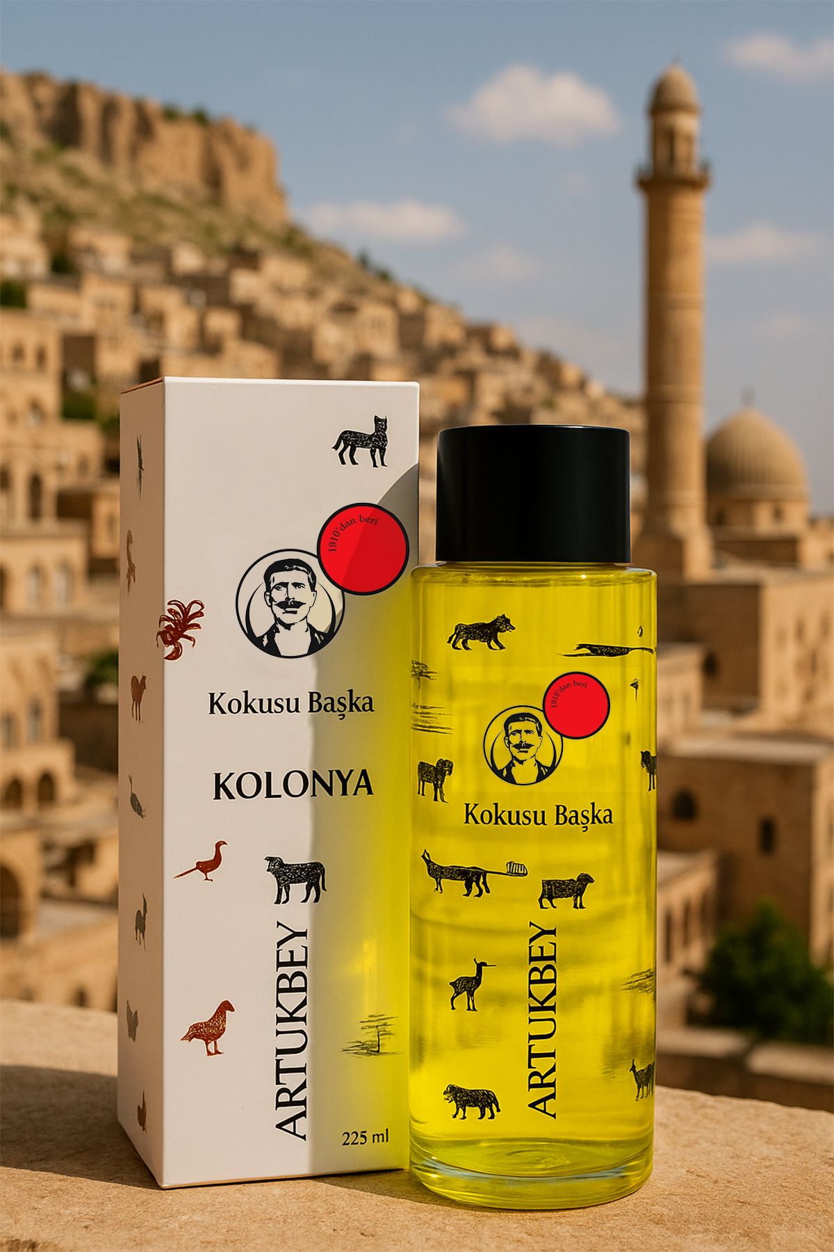 ARTUKBEY Mardin Kolonyası 250ml Cam Şişe Geleneksel Ferahlık