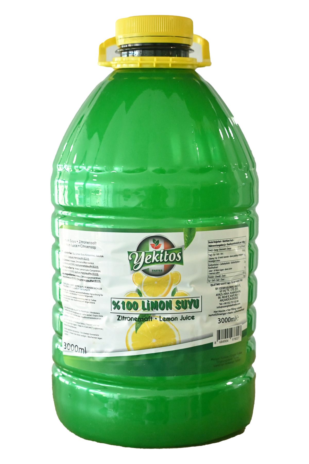 YEKİTOS %100 LİMON SUYU 3 LT