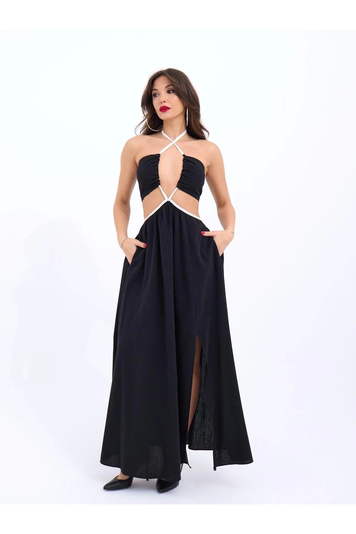 nedo7 6982 ELBİSE-SİYAH