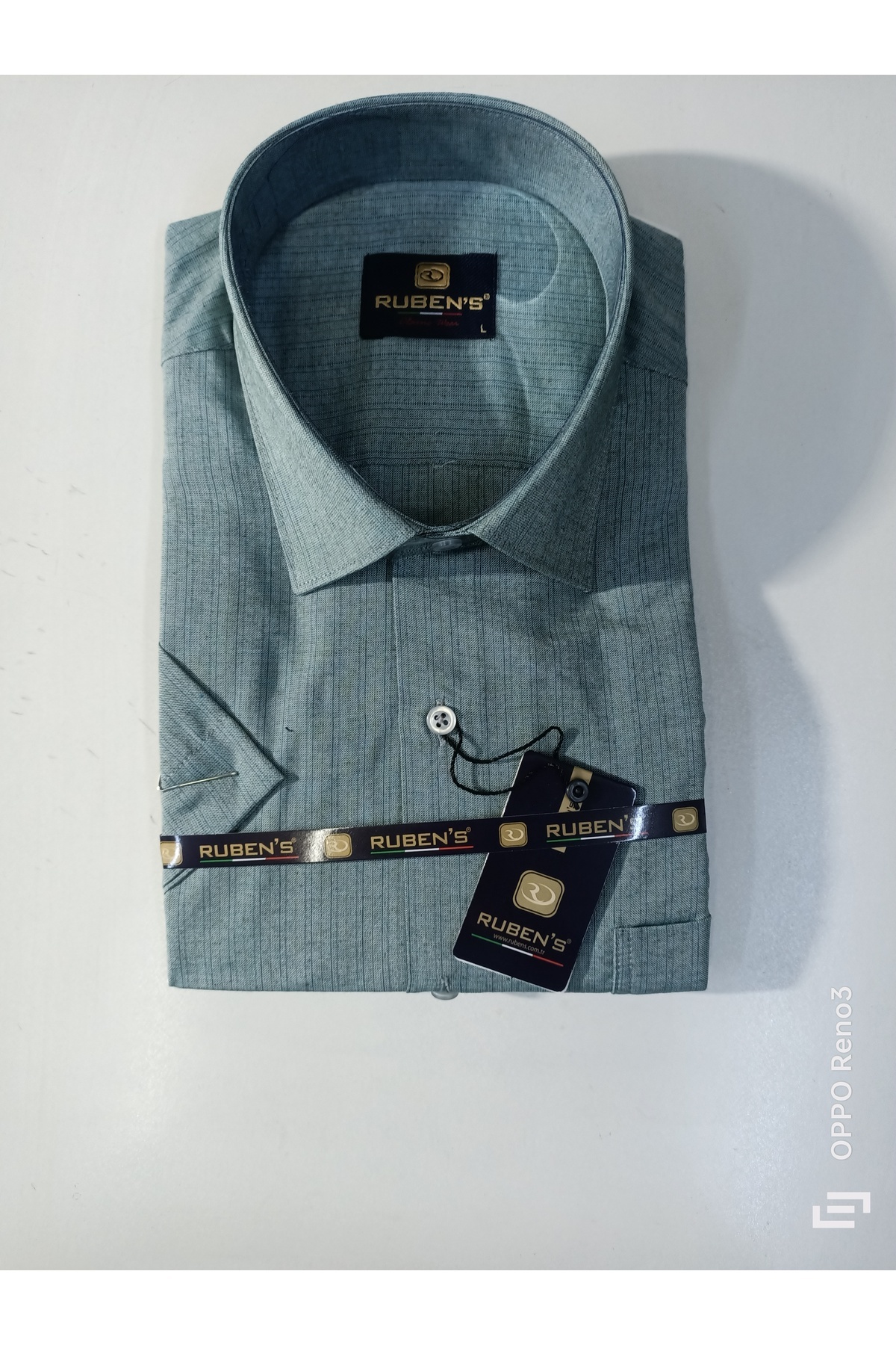 RUBENS GÖMLEK-Classic Short Sleeve Single Pocket Shirt 2