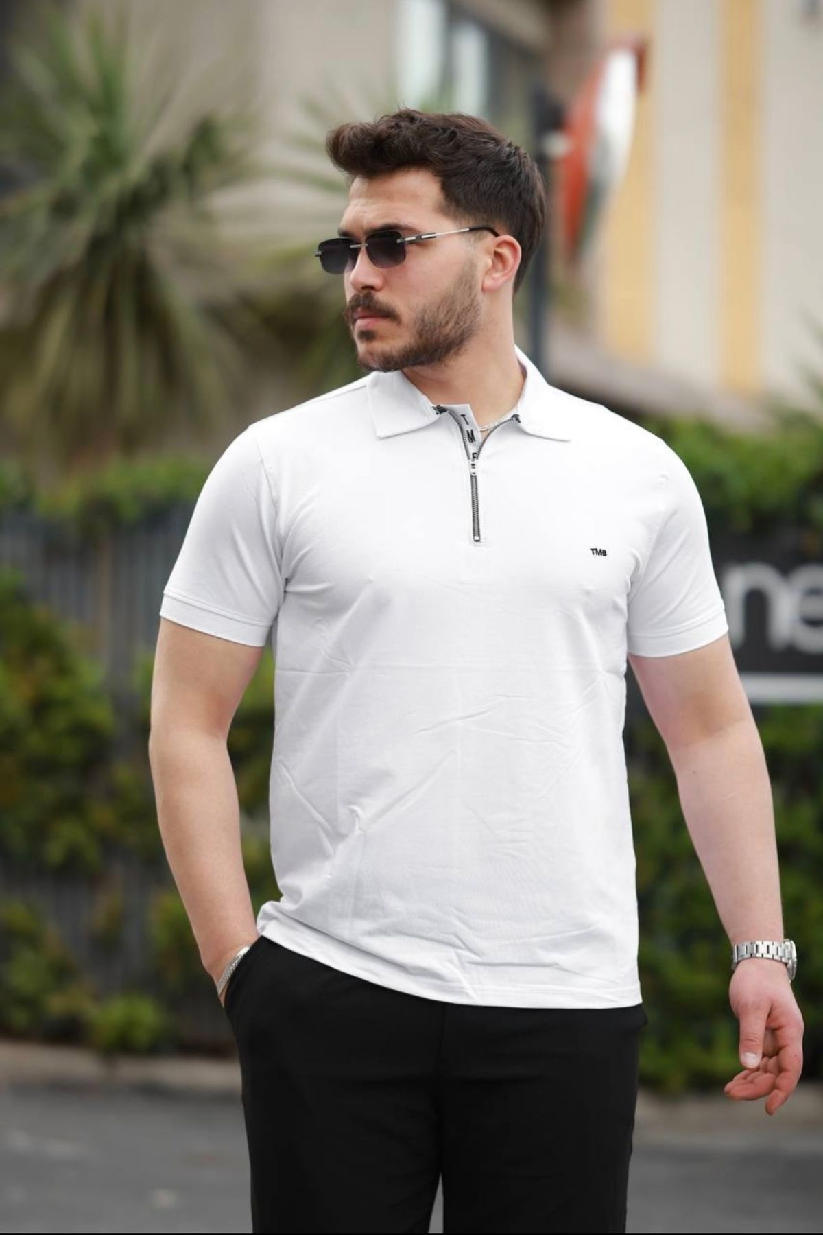 Mores Polo Yaka Fermuarlı Tshirt