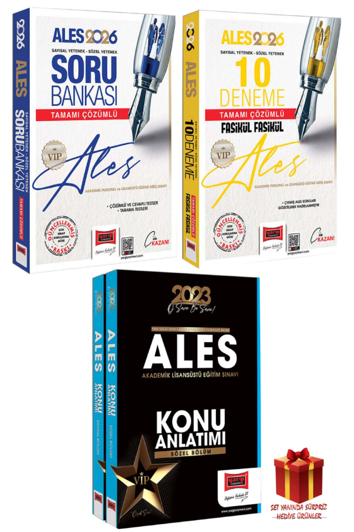 Yargı Yayınları 2026 Yargı Ales Soru Bankası+Ales 10 Sınav+Ales Konu Anlatım+Hediye