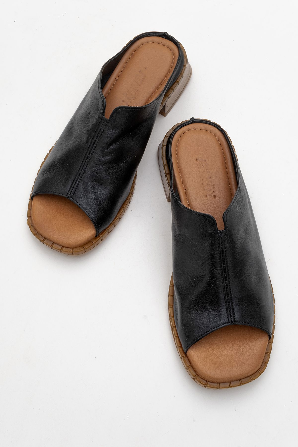 Ataköy Ayakkabı-Women's Leather Slippers 5