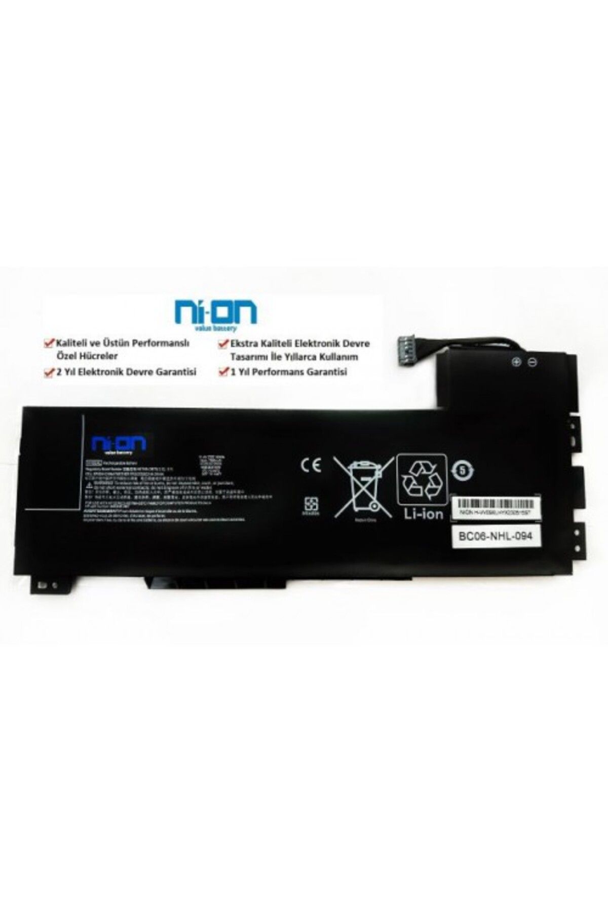 NION Hp Y6J87ES V2D00AW V2C98AW uyumlu Notebook Batarya - Pil