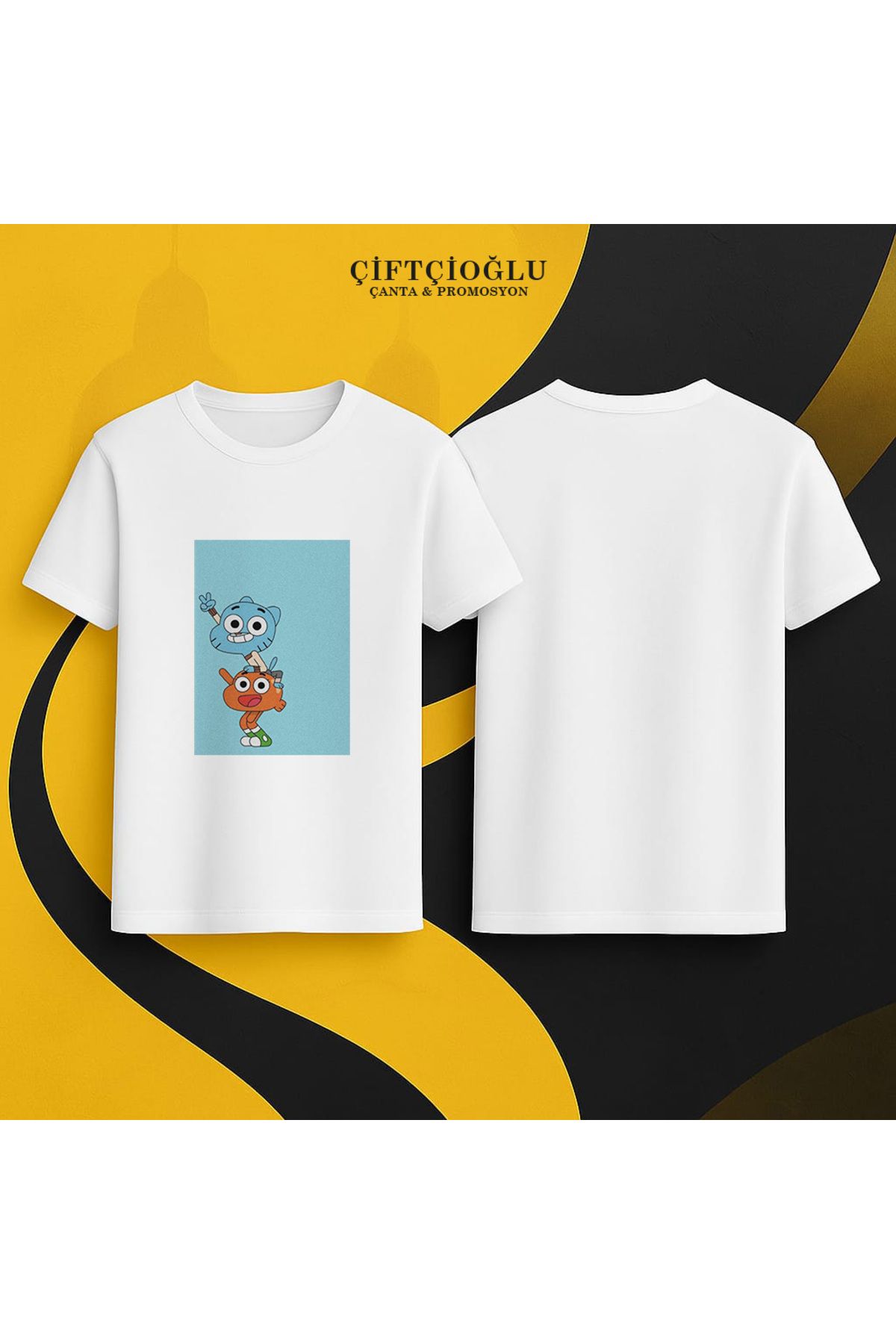çiftçioğlu Kişiye Özel Pamuk-Polyester 1. Kalite Baskılı T-shirt Tişört