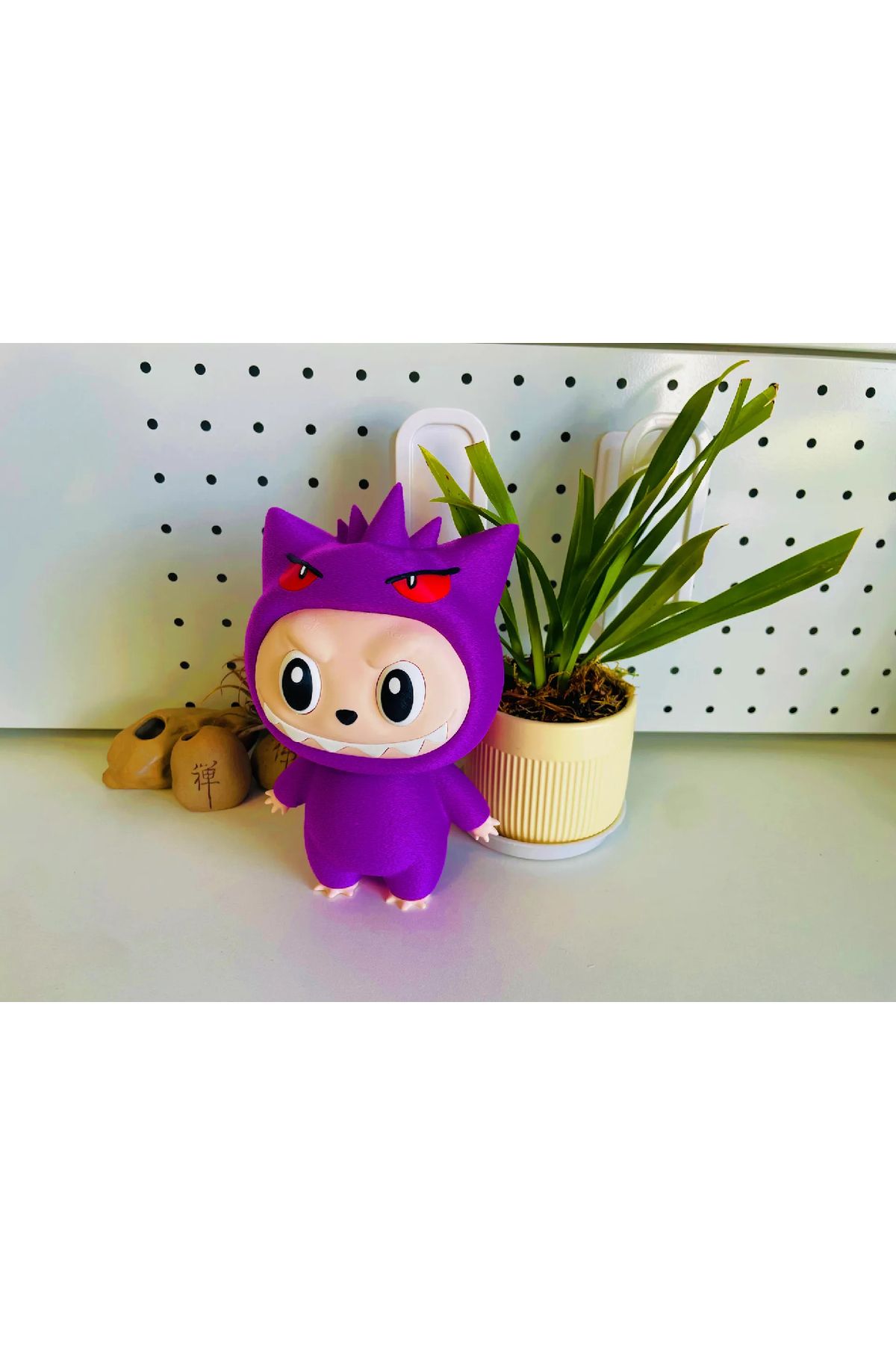 üç boyutlu haller Renkli Labubu Gengar Figürü