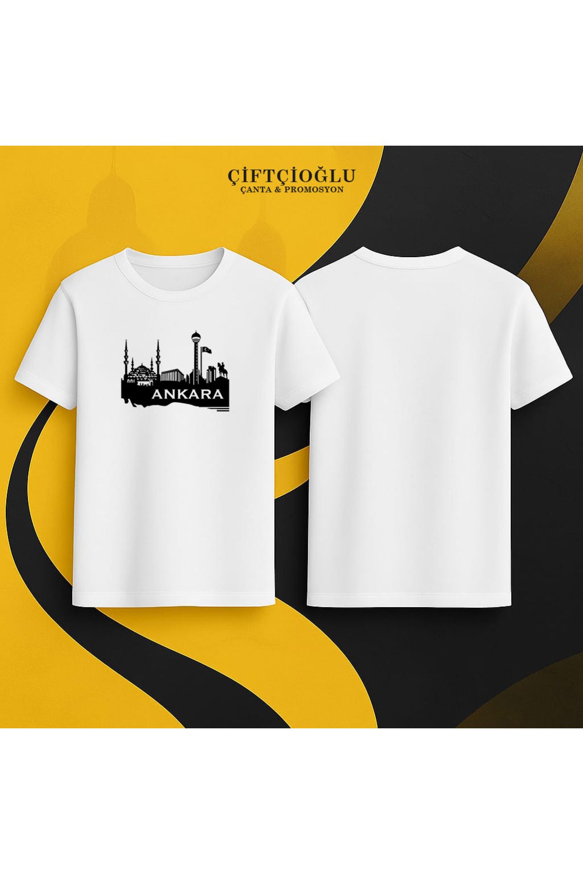 çiftçioğlu Kişiye Özel Pamuk-Polyester 1. Kalite Baskılı T-shirt Tişört