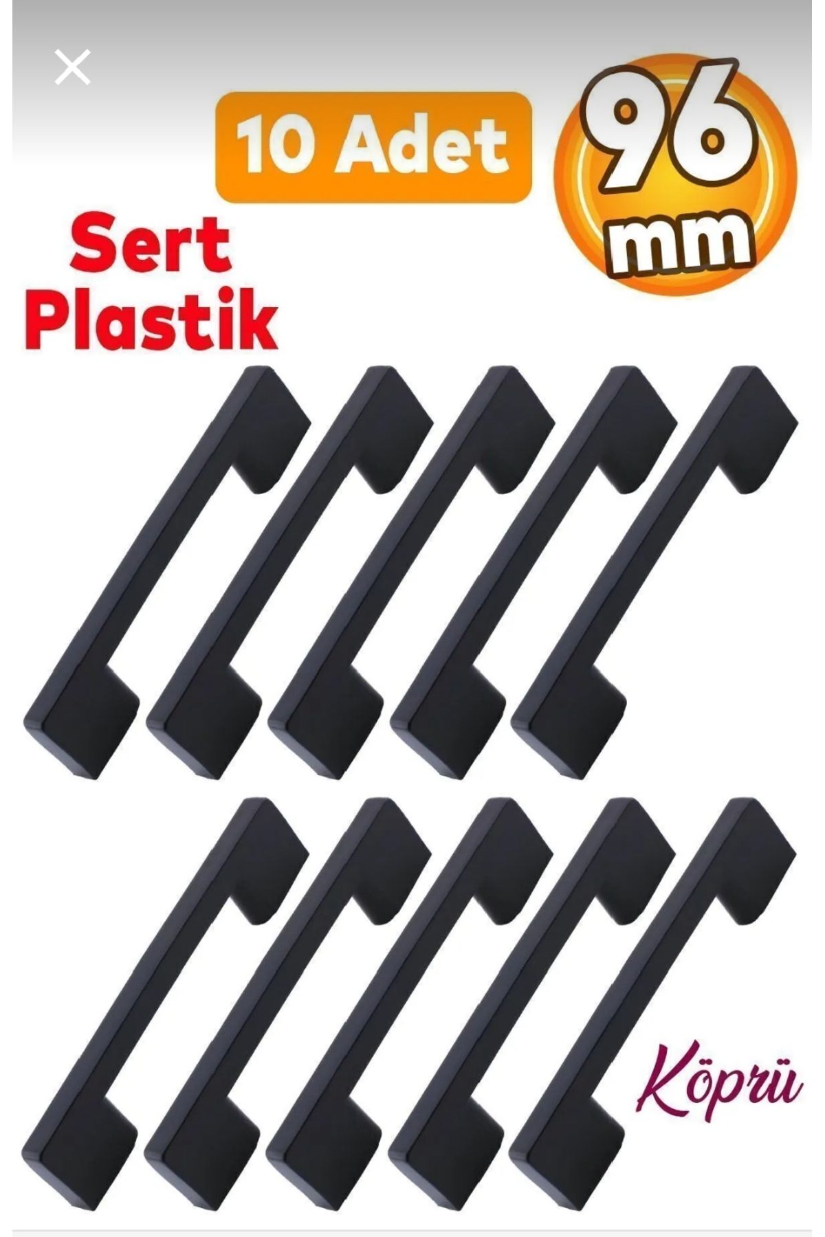 Online Masall AVM MASALL köprü kulp ( 10 adet ) plaltik 96mm dolap,komsol,şifonyer,mutfak dolabı