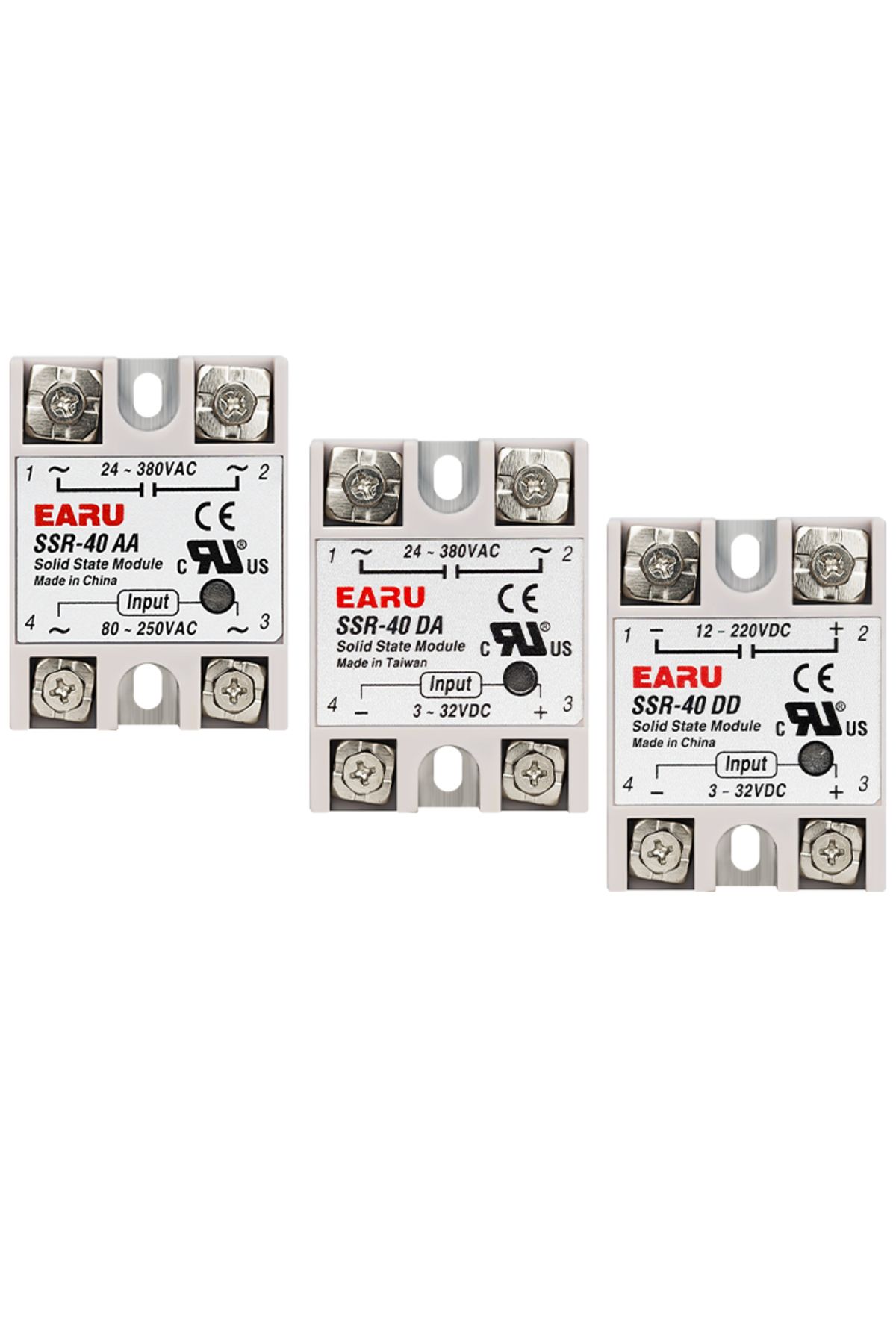 EARUELETRIC-Da Ssr-25a Ssr-25da Ssr-40da Ssr-40aa Ssr-40dd Ssr 10a 25a 40a 60a 80a 100a Dd Da Aa Solid State Rel 7