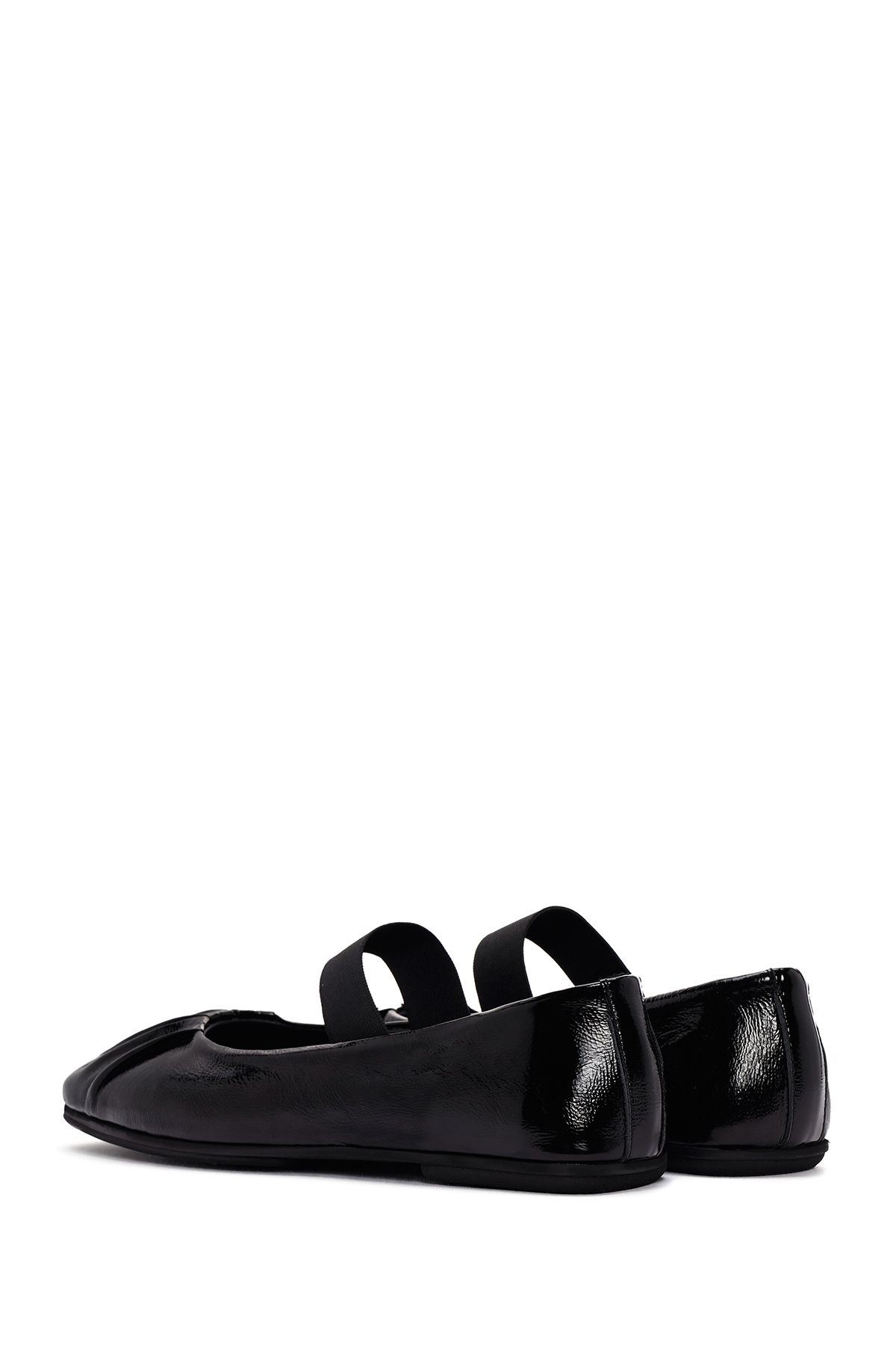 بابیت مشکی زنانه گروه سیاه و سفید Leater Flat Derimod