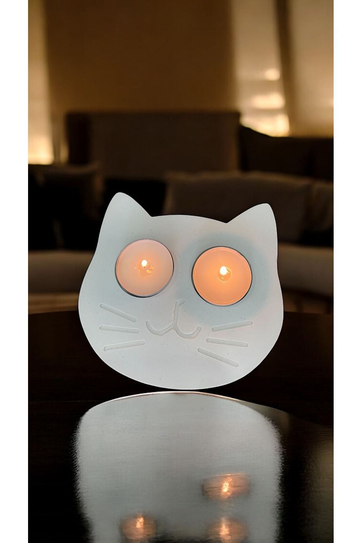 Home Dekoratif Kedi Mumluk / Özel Tasarım / Biblo