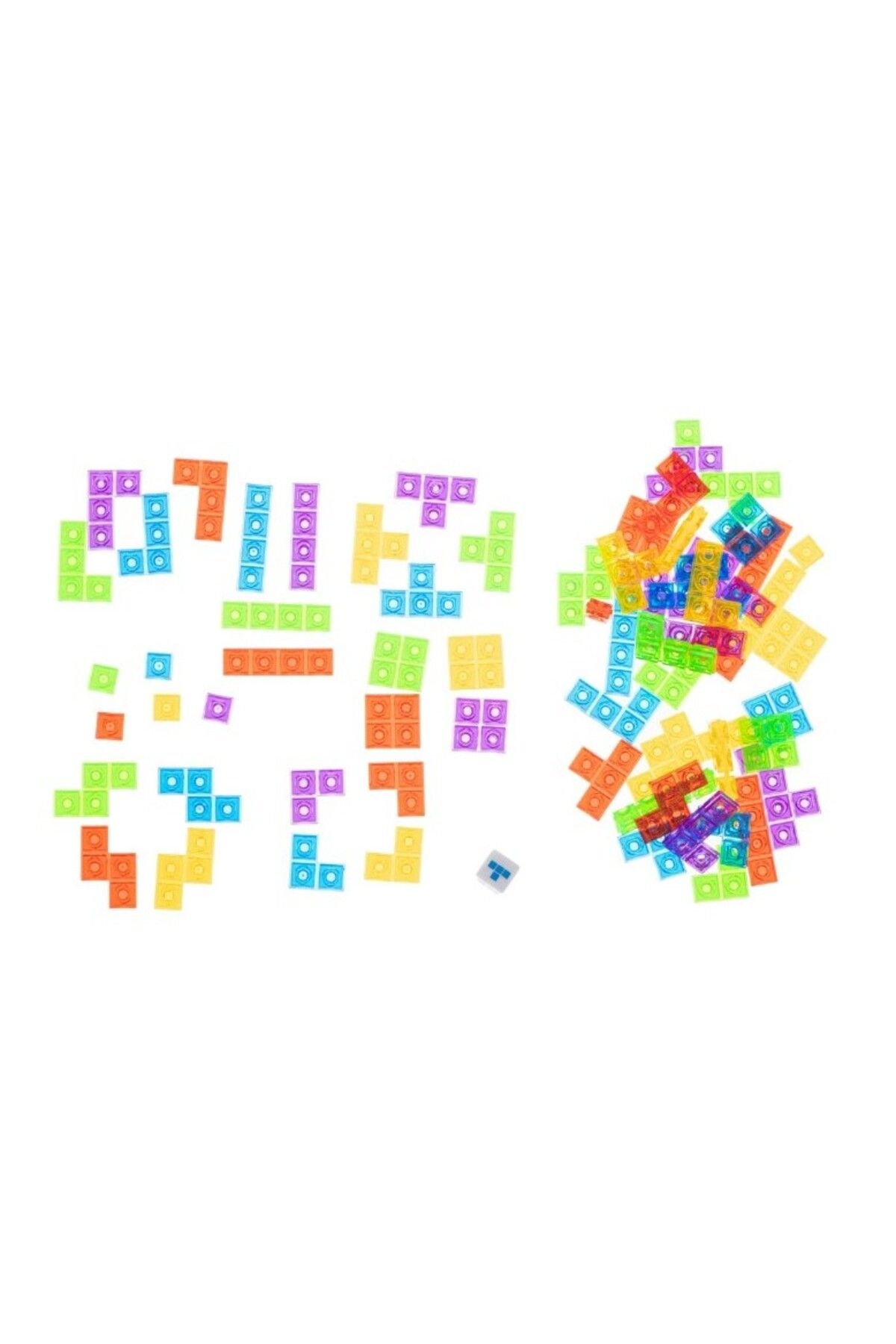 Flippy-Joc Tetris Tangram, 70 Piese Multicolore 3d, Plastic, Zar, Sac Depozitare, 6 Ani, Albastru 5
