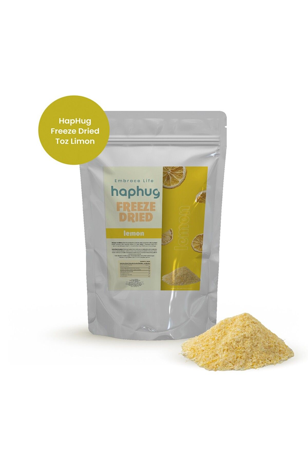 HapHug Freeze Dried Toz Limon - 1 KG Toptan Paket