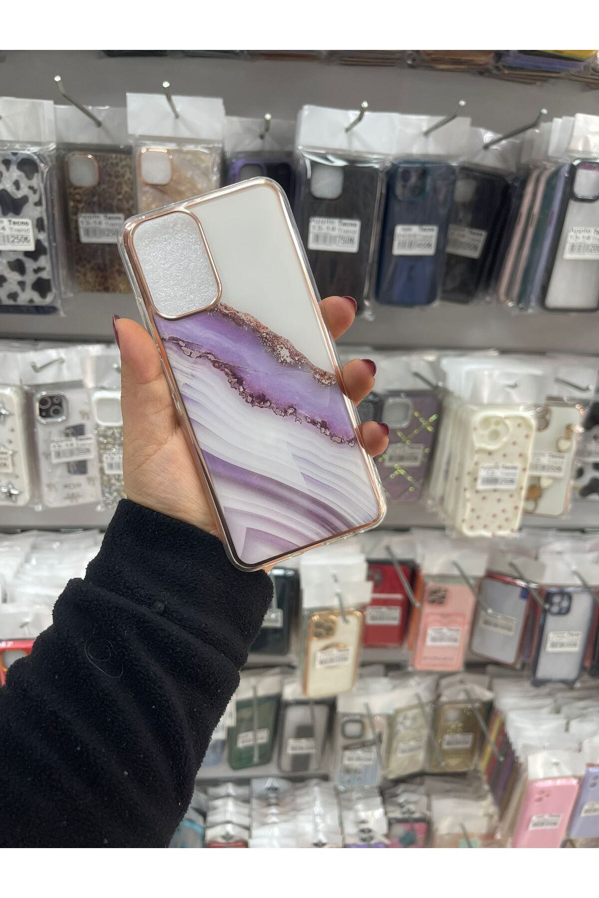 TECNOTREND Redmi Note 10/10s Uyumlu mermer desenli renkli silikon kılıf