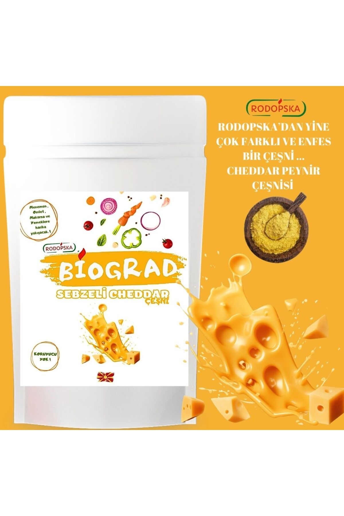 GEVGELIA RODOPSKA BİOGRAD CHEDDAR PEYNİR AROMALI BESİN MAYALI ÇEŞNİ 100 GRAM