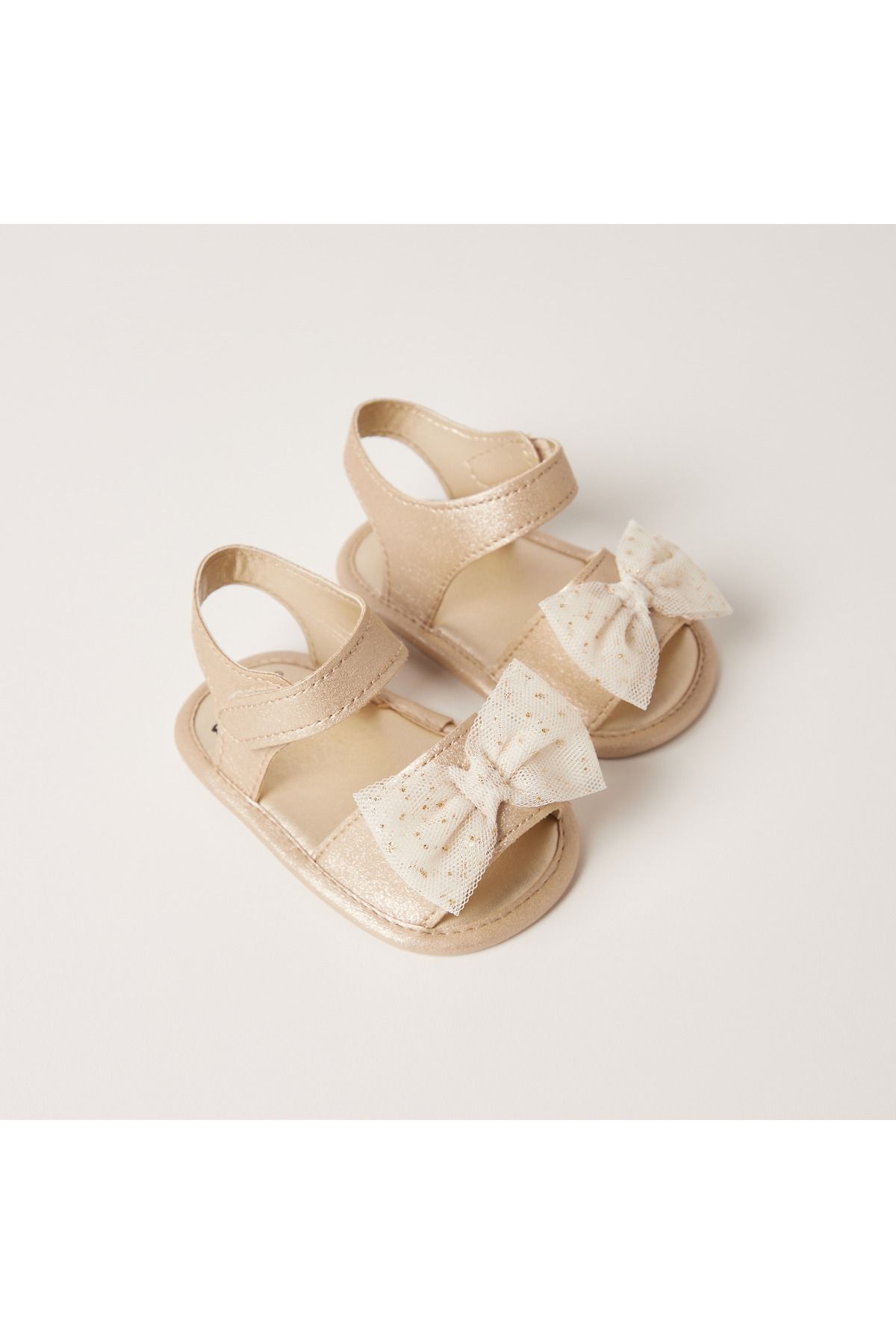 giggles-Bow Accent Booties with Hook and Loop Closure 2
