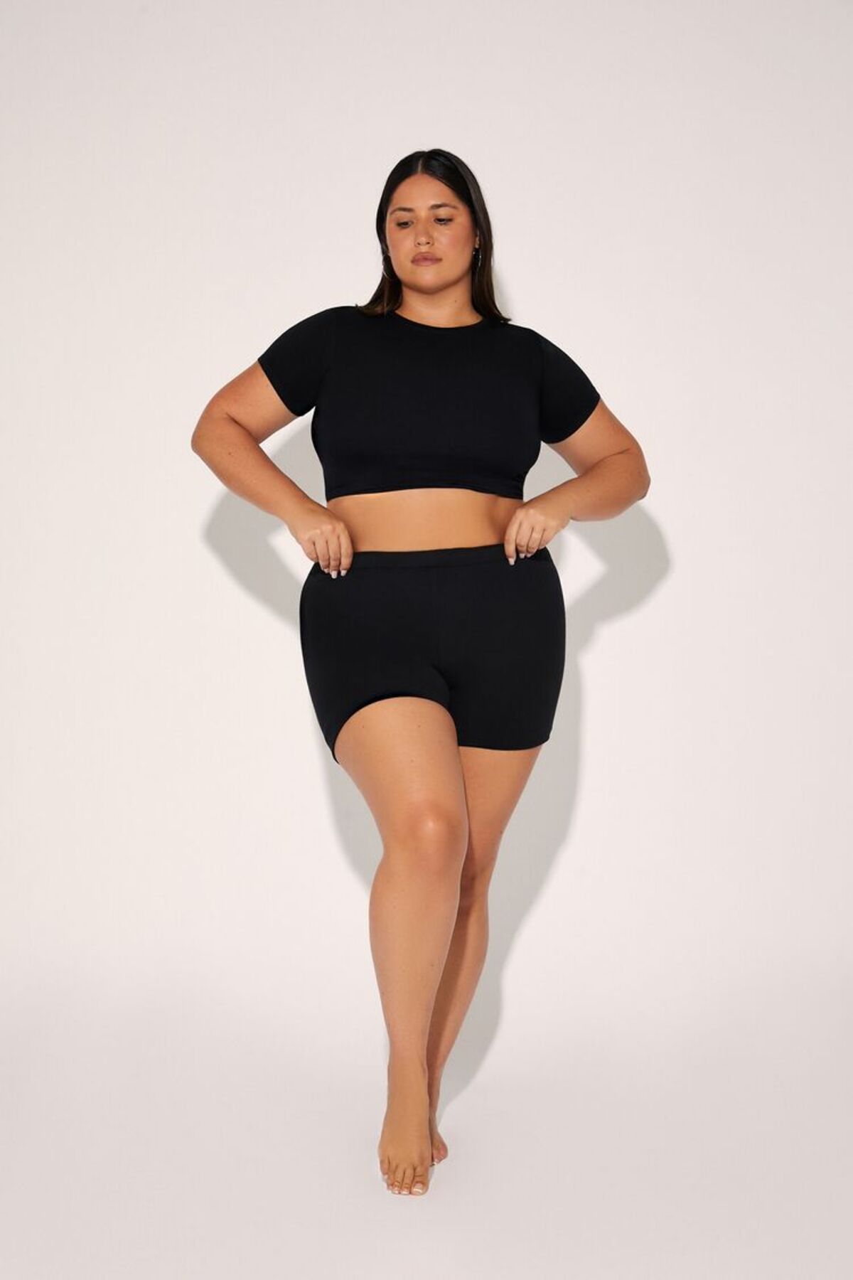 Forever 21 Plus Size Dikişsiz Crop Tişört