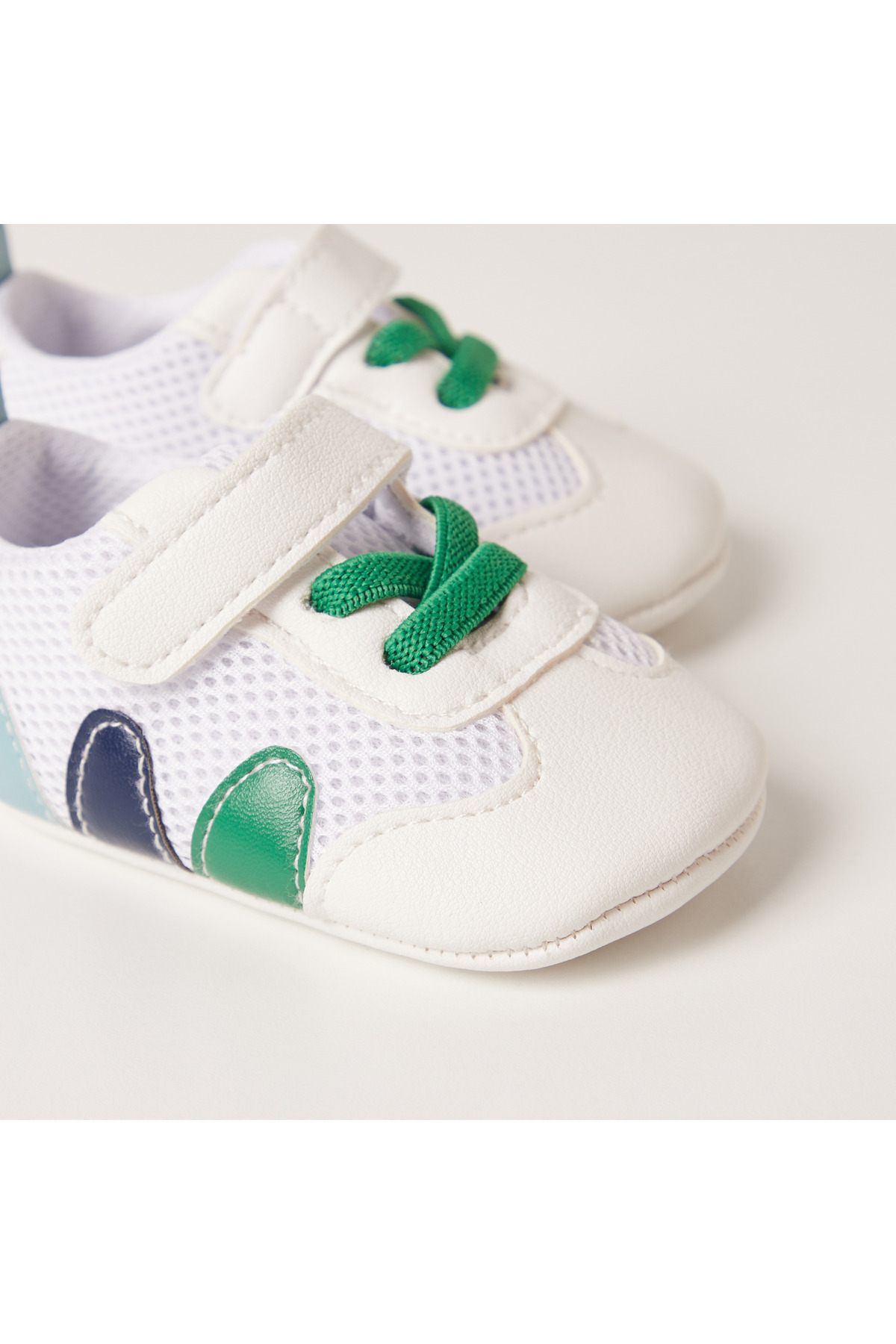 giggles-Textured Sneaker Booties with Hook and Loop Closure 3