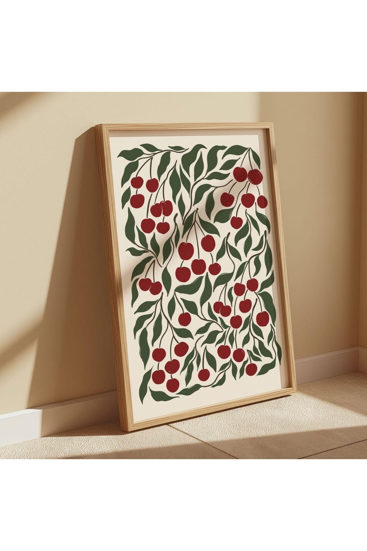 Dekorsiahome Tek Parça Ahşap Çerçeveli Oturma Odası Salon Mutfak Tablo TK0492
